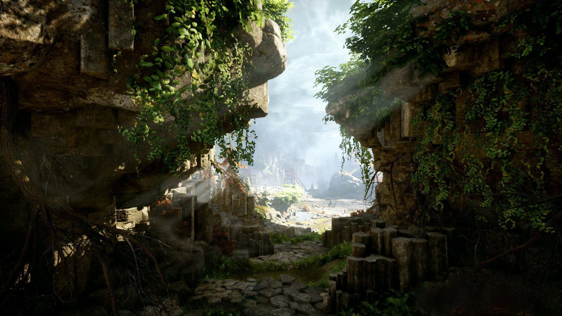 Dragon Age: Inquisition, Rovine, Vegetazione, Raggi di luce, Full HD 1080p, sfondo desktop
