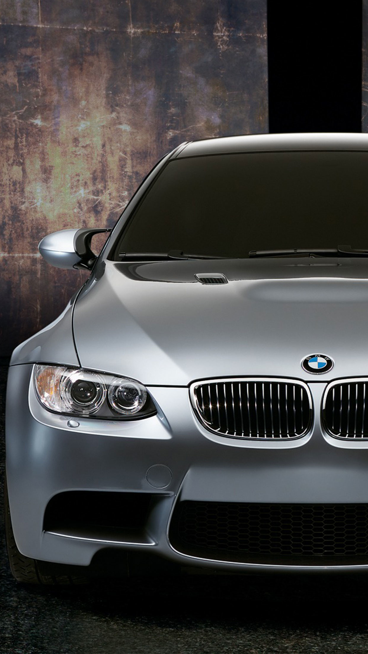 BMW M3 (E92), BMW, Argento, Frontale, sfondo per iPhone e Android