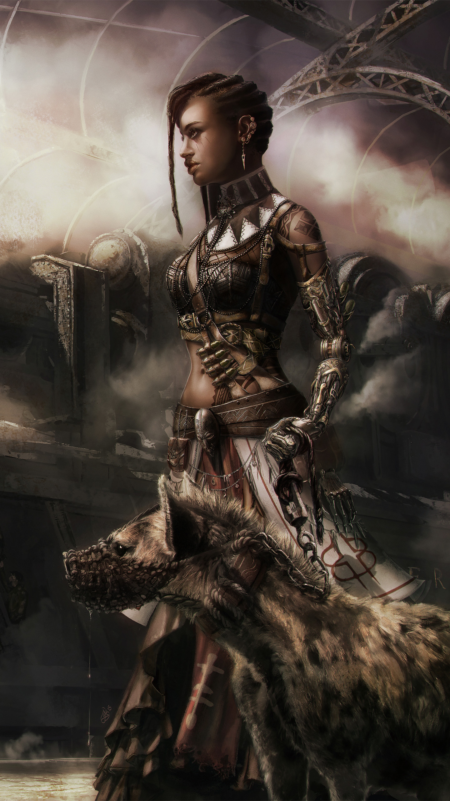 Donna, Corsetto, Steampunk, Verticale, QHD+, sfondo per iPhone e Android