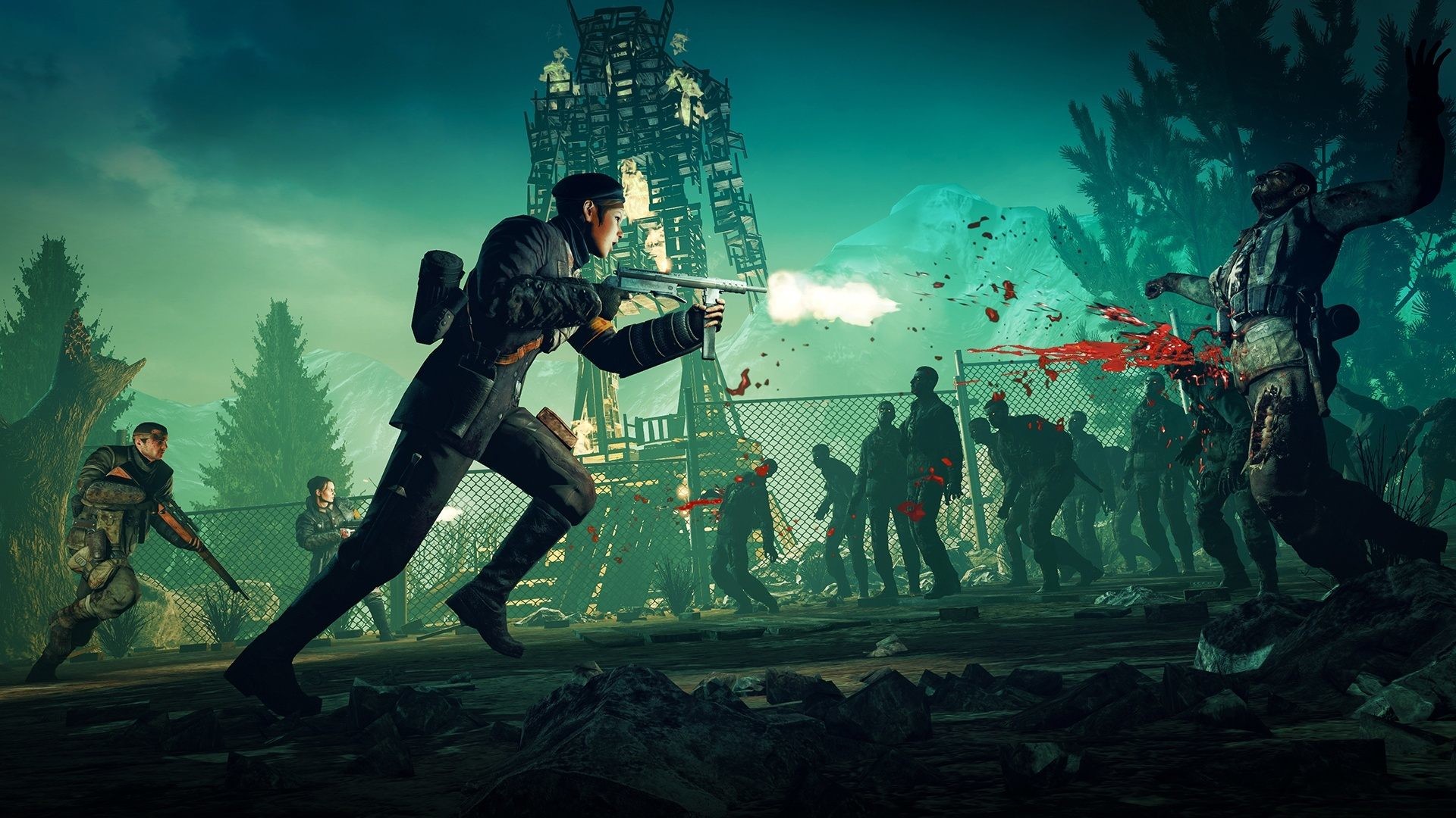 Call of Duty: Black Ops III, Nightmares, Zombie, Foresta, 1920x1080, sfondo per PC