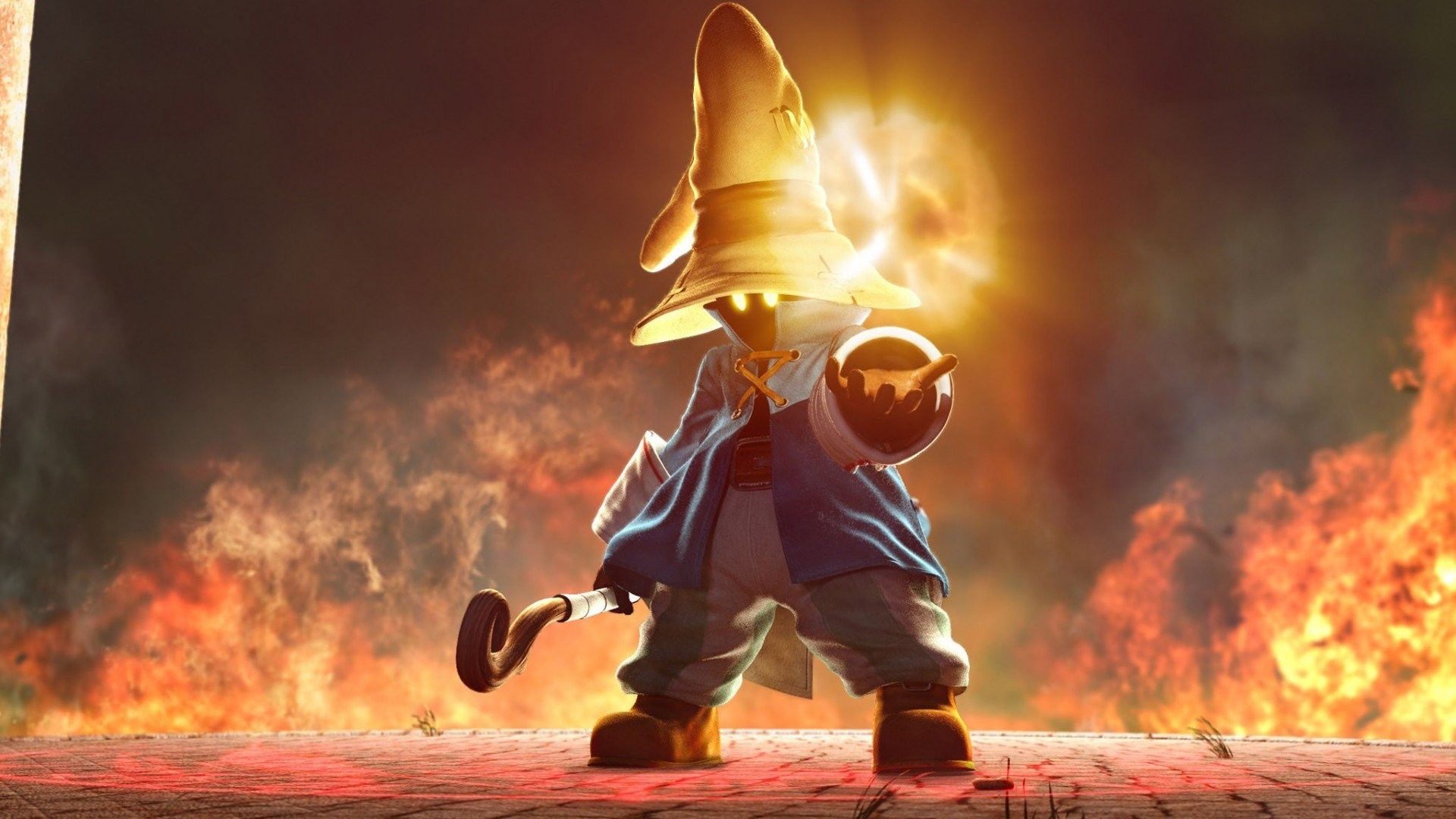 Vivi Ornitier, Final Fantasy IX, Mago nero, Fiamme, 16:9 Full HD, sfondo widescreen