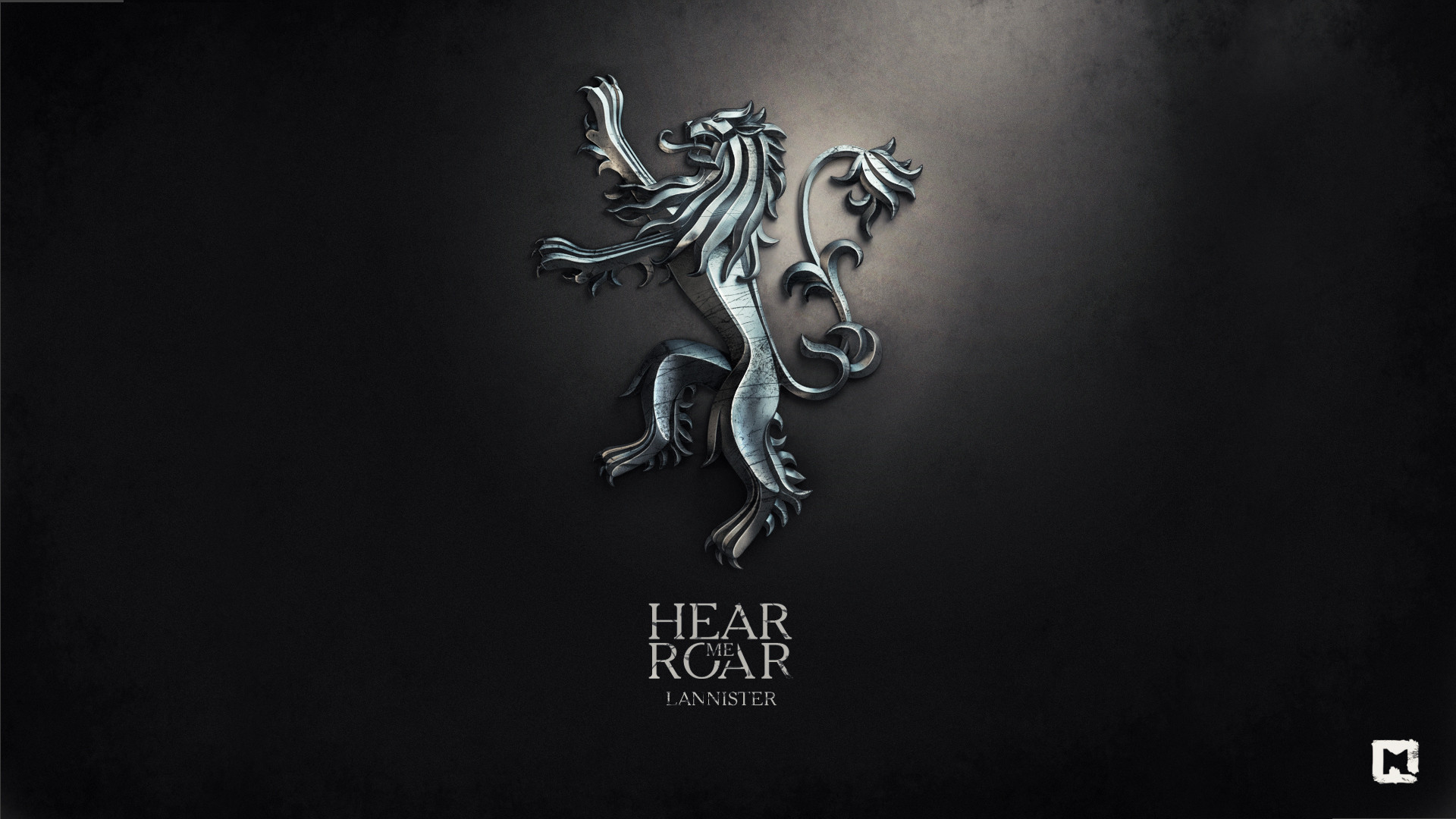 Il Trono di Spade, Casa Lannister, Leone, Hear Me Roar, Sfondo nero, wallpaper desktop Full HD