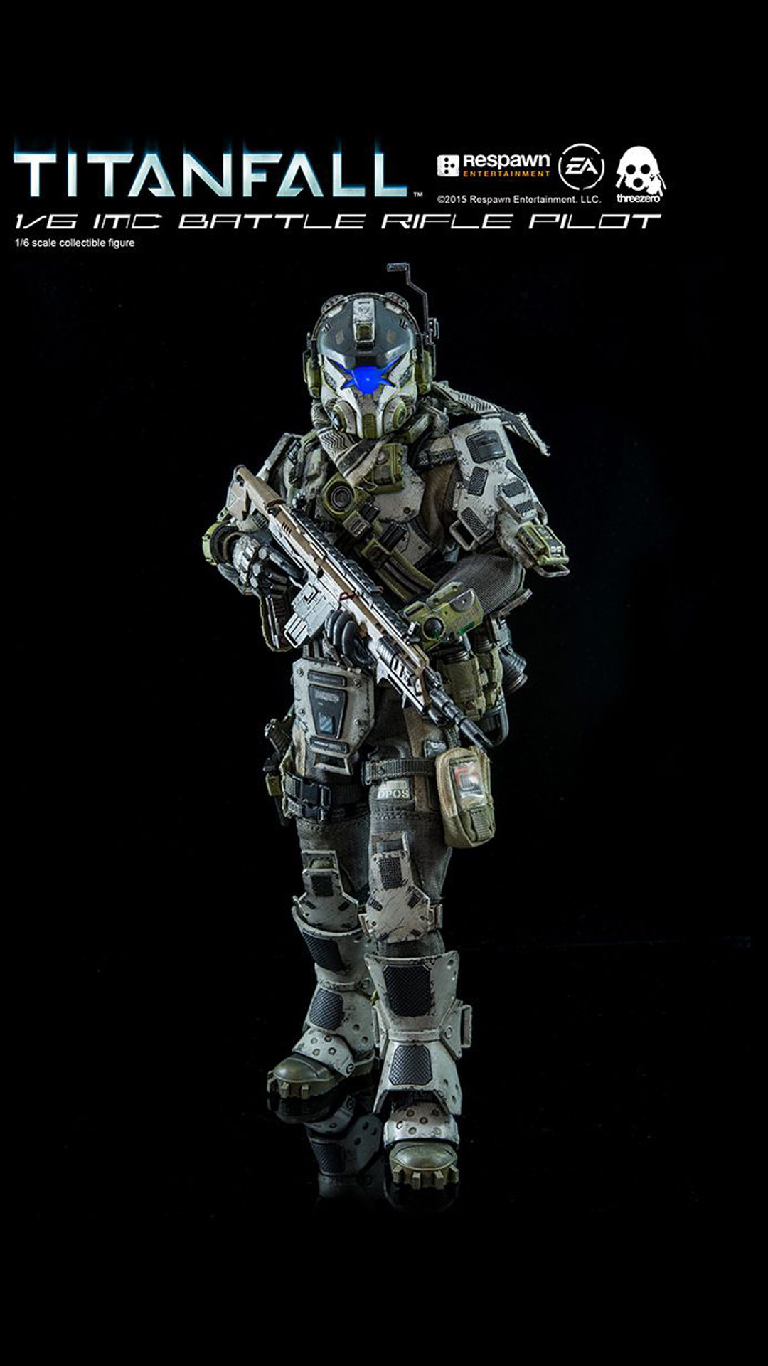 Titanfall, Pilota, Action figure, Sfondo nero, 1080x1920, schermata di blocco iPhone