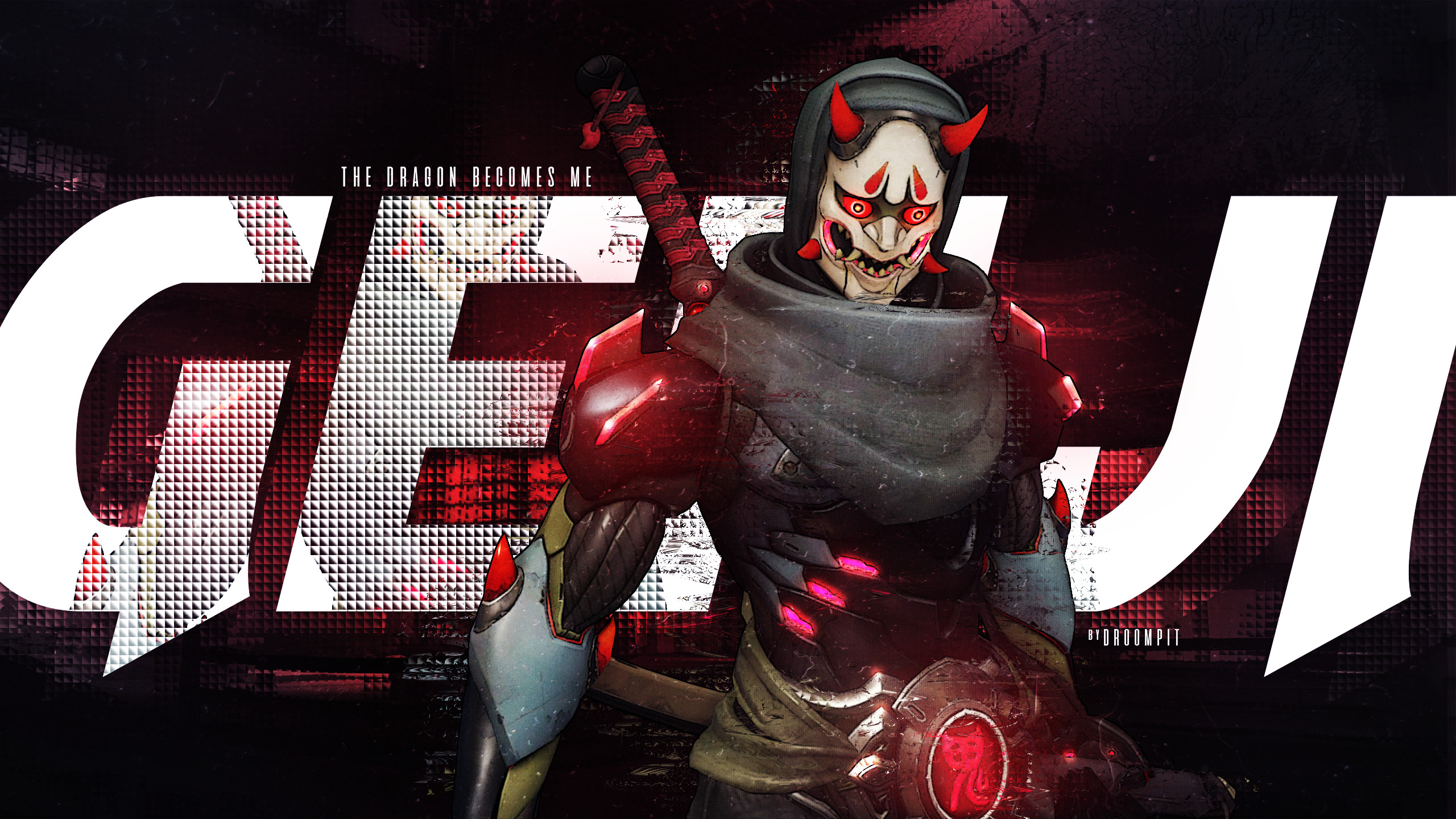 Genji, Overwatch, Skin Oni, The Dragon Becomes Me, 2K, sfondo per PC