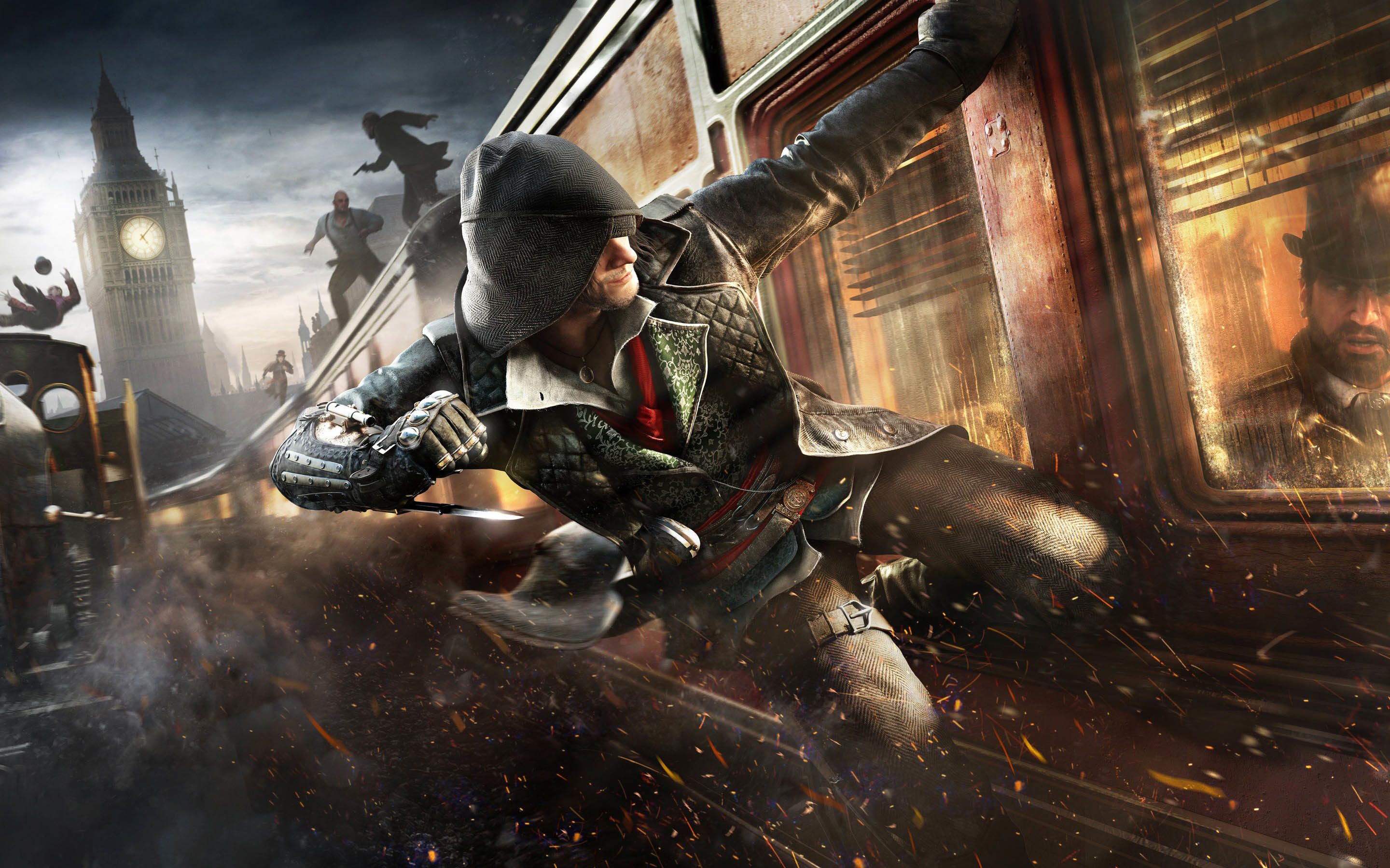 Jacob Frye, Assassin's Creed Syndicate, Treno, Big Ben, Azione, 2K, sfondo per PC e portatile
