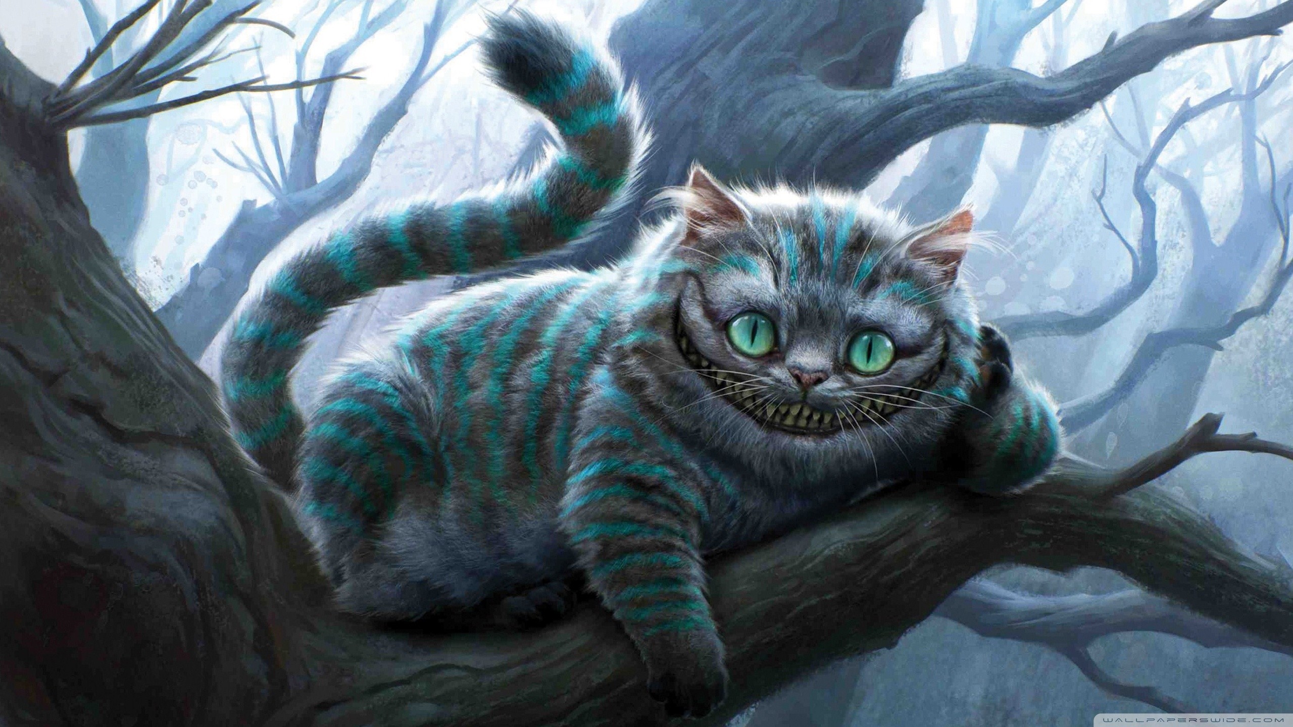 Stregatto, Alice in Wonderland (2010), Ramo, Bosco, 2K, sfondo Windows 11