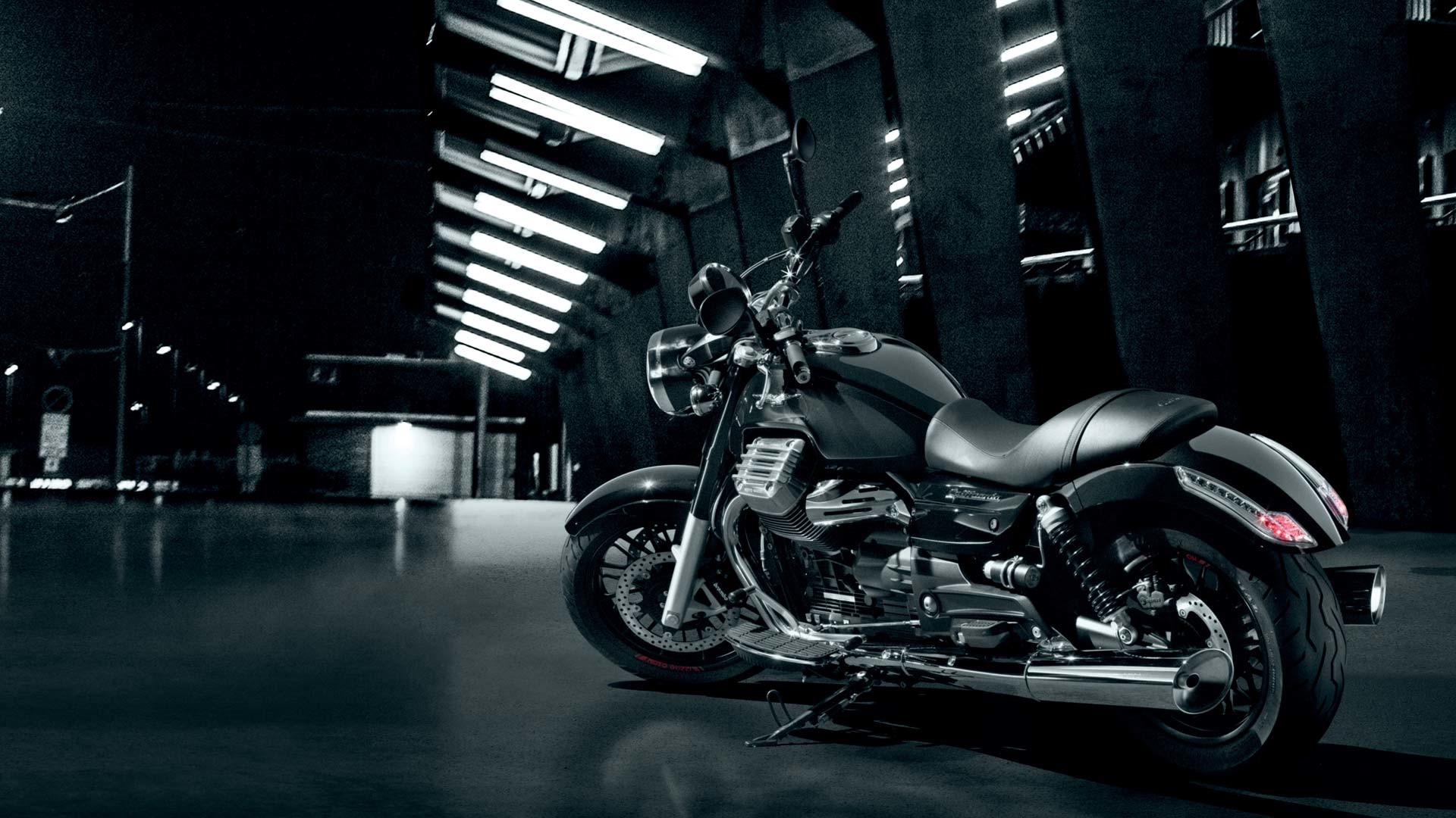 Moto Guzzi California 1400, Cruiser, Parcheggio, Nero, Full HD, wallpaper per PC