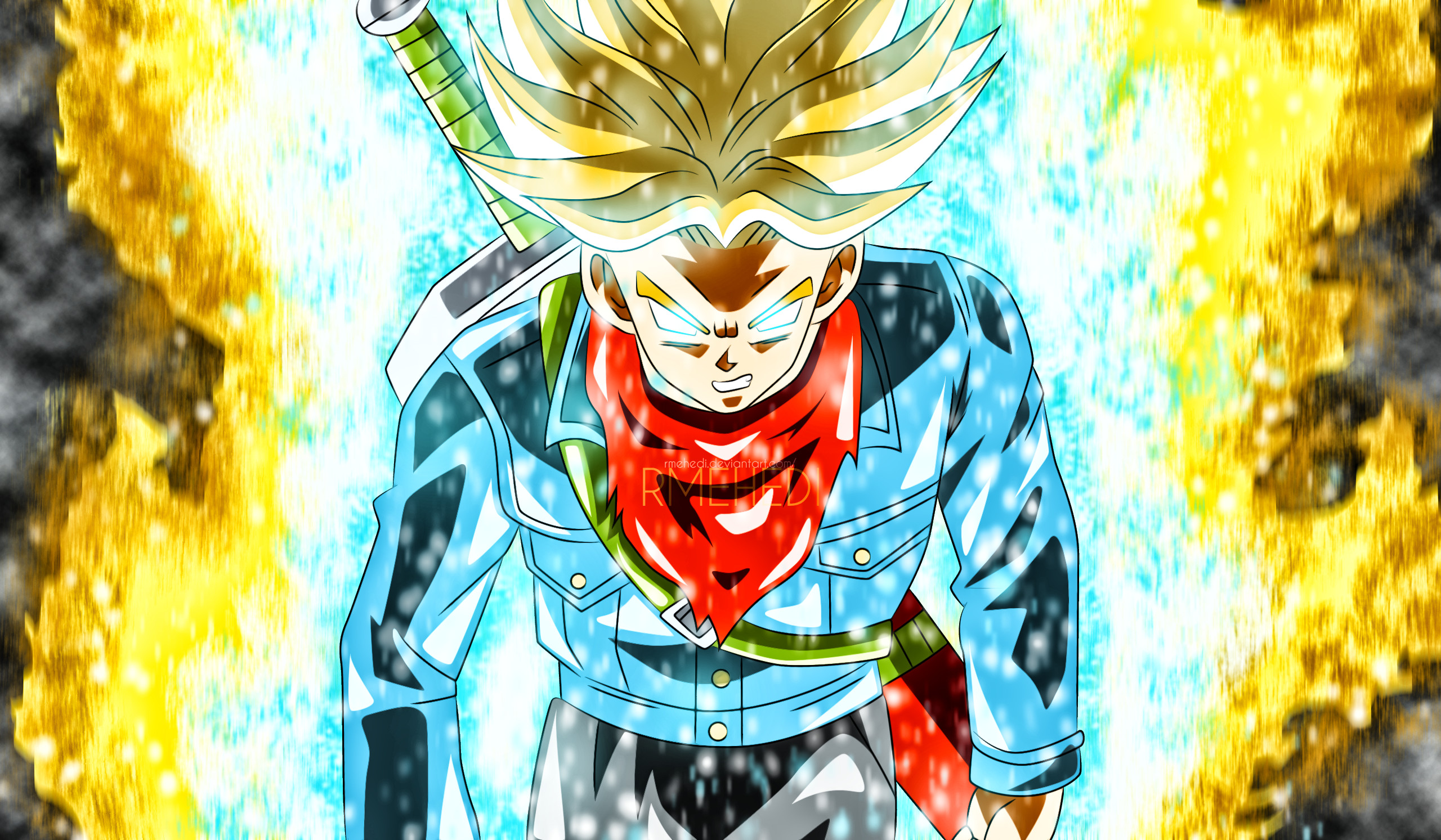Trunks, Super Saiyan, Dragon Ball, 2K, sfondo desktop