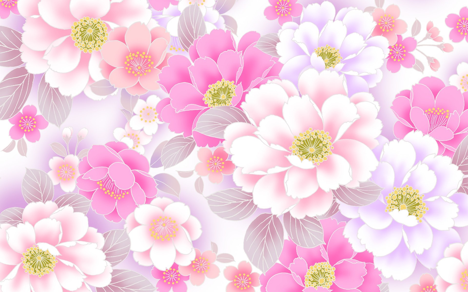 Peonie, Fiori rosa, Pastello, Illustrazione, 1920x1200, sfondo MacBook Pro