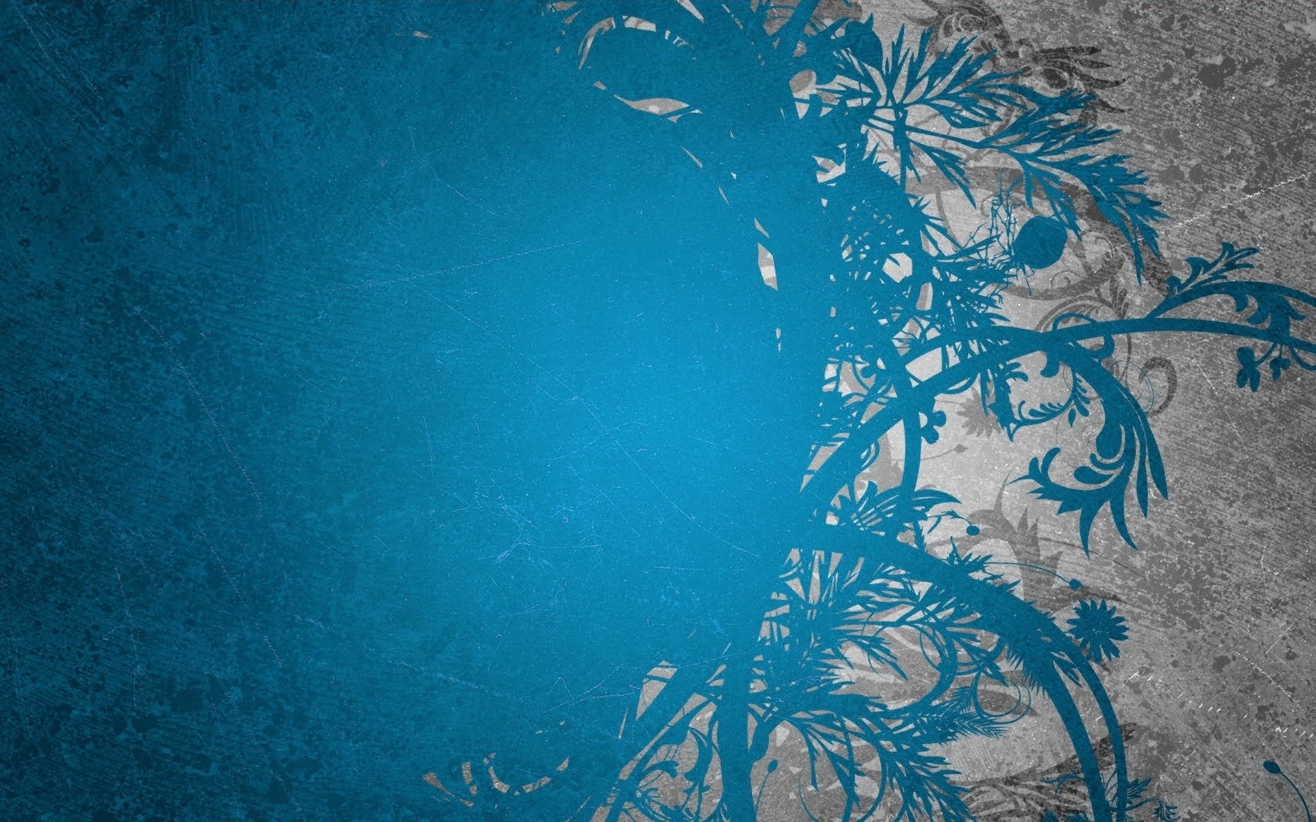 Motivo floreale, Grunge, Blu, 16:10 Full HD, sfondo widescreen