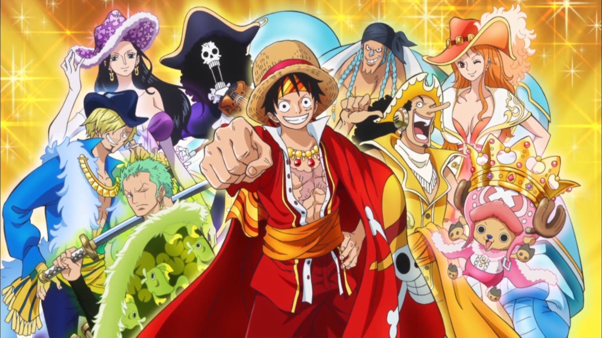 Ciurma di Cappello di Paglia, Monkey D. Rufy, Tony Tony Chopper, Brook, One Piece, sfondo desktop