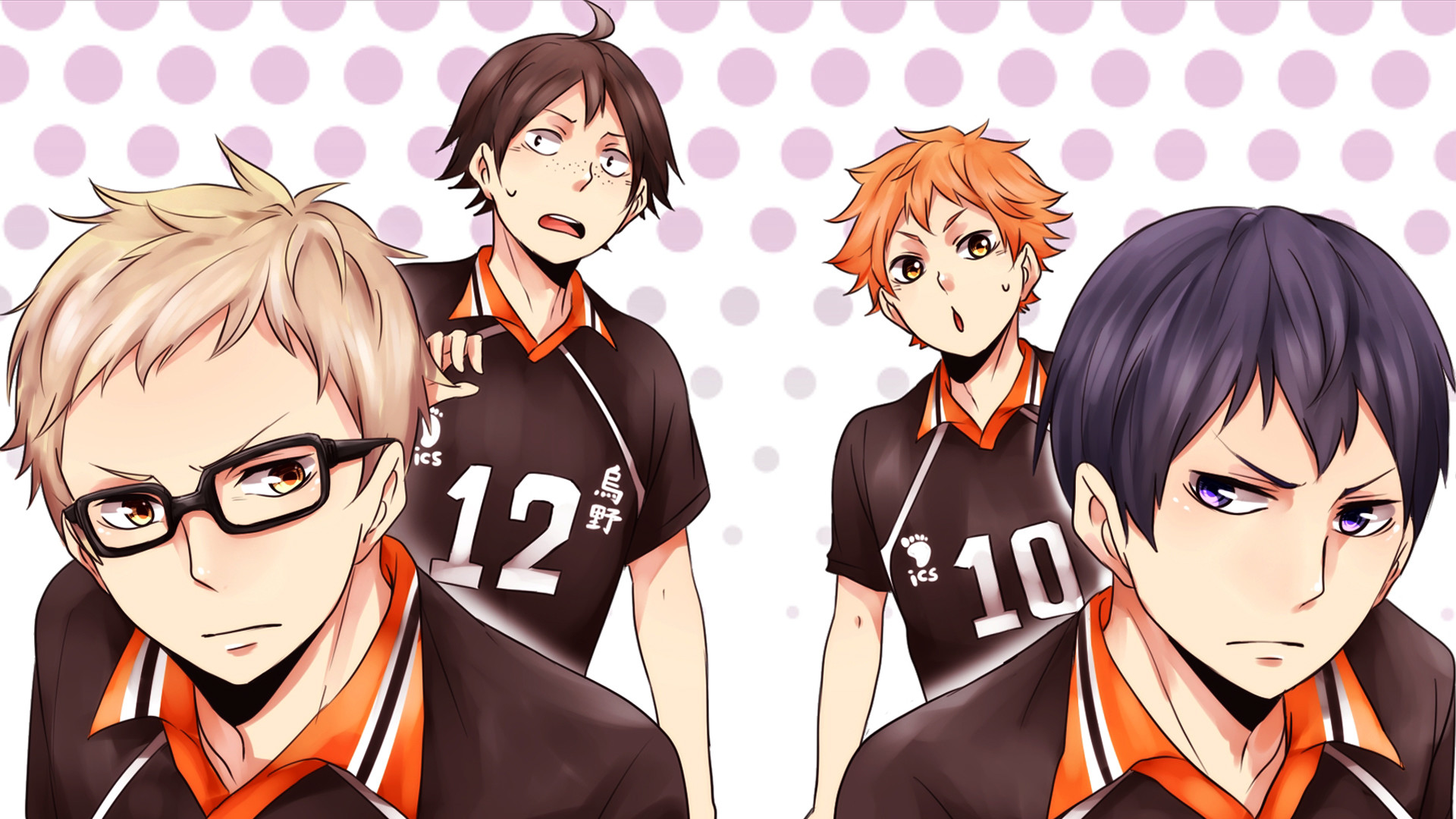 Kei Tsukishima, Tobio Kageyama, Shoyo Hinata, Haikyu!!, Full HD, sfondo per PC