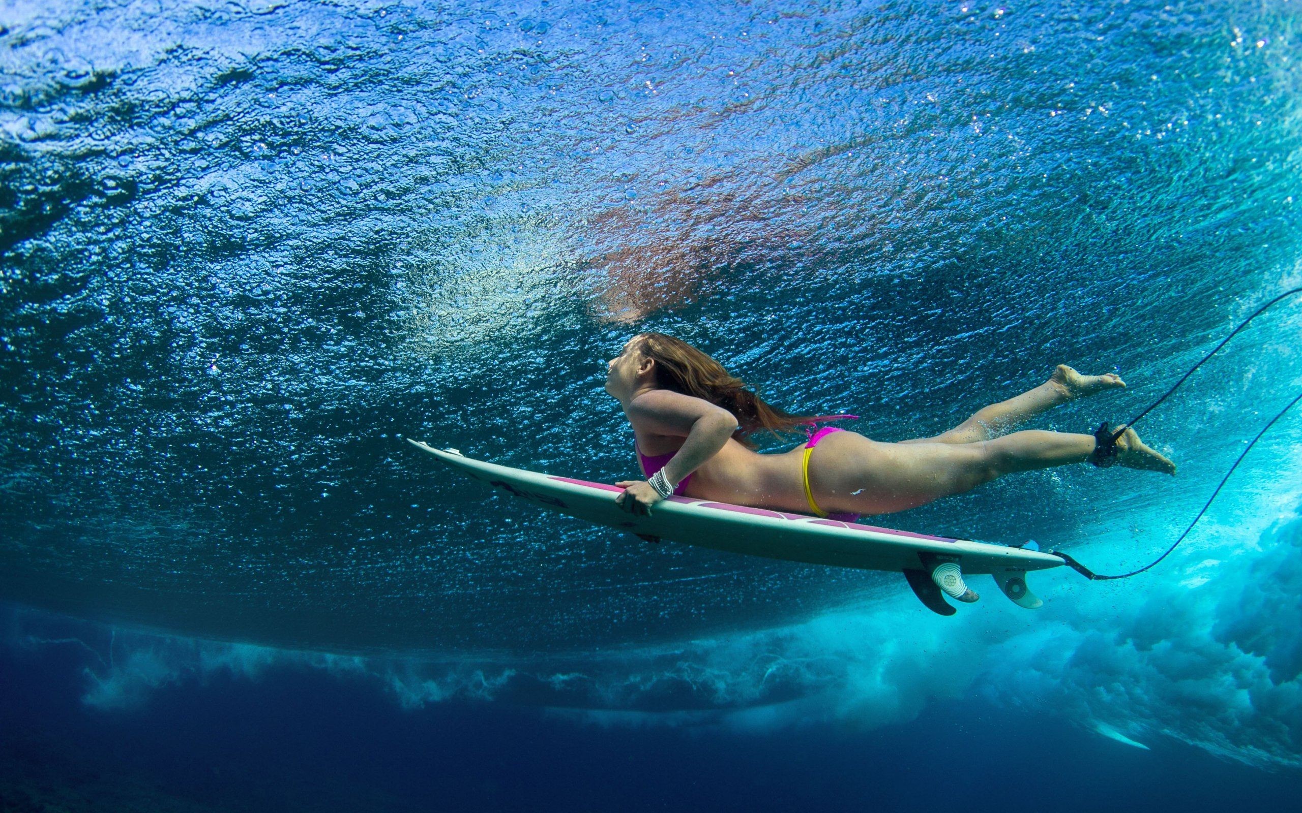 Surf, Surfista, Subacqueo, Onda, 2K, sfondo per PC e portatile