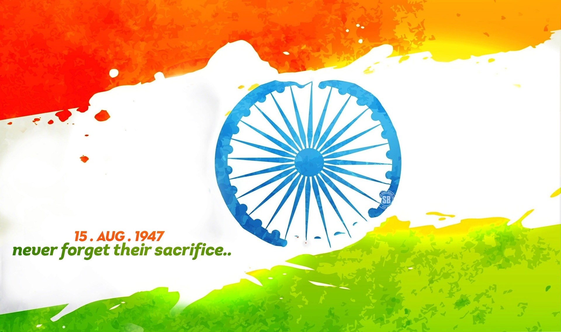 Festa dell'Indipendenza, 15 agosto 1947, Ashoka Chakra, Tricolore, sfondo desktop Full HD