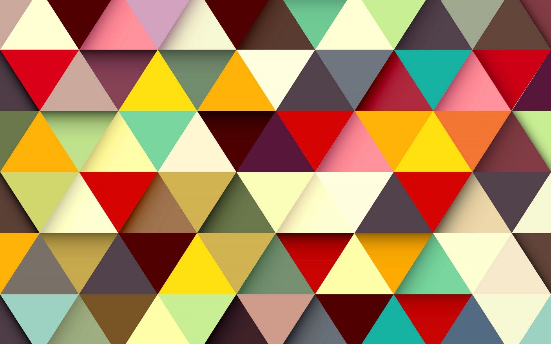Triangoli, Motivo geometrico, Colori vivaci, 16:10 Full HD, sfondo widescreen