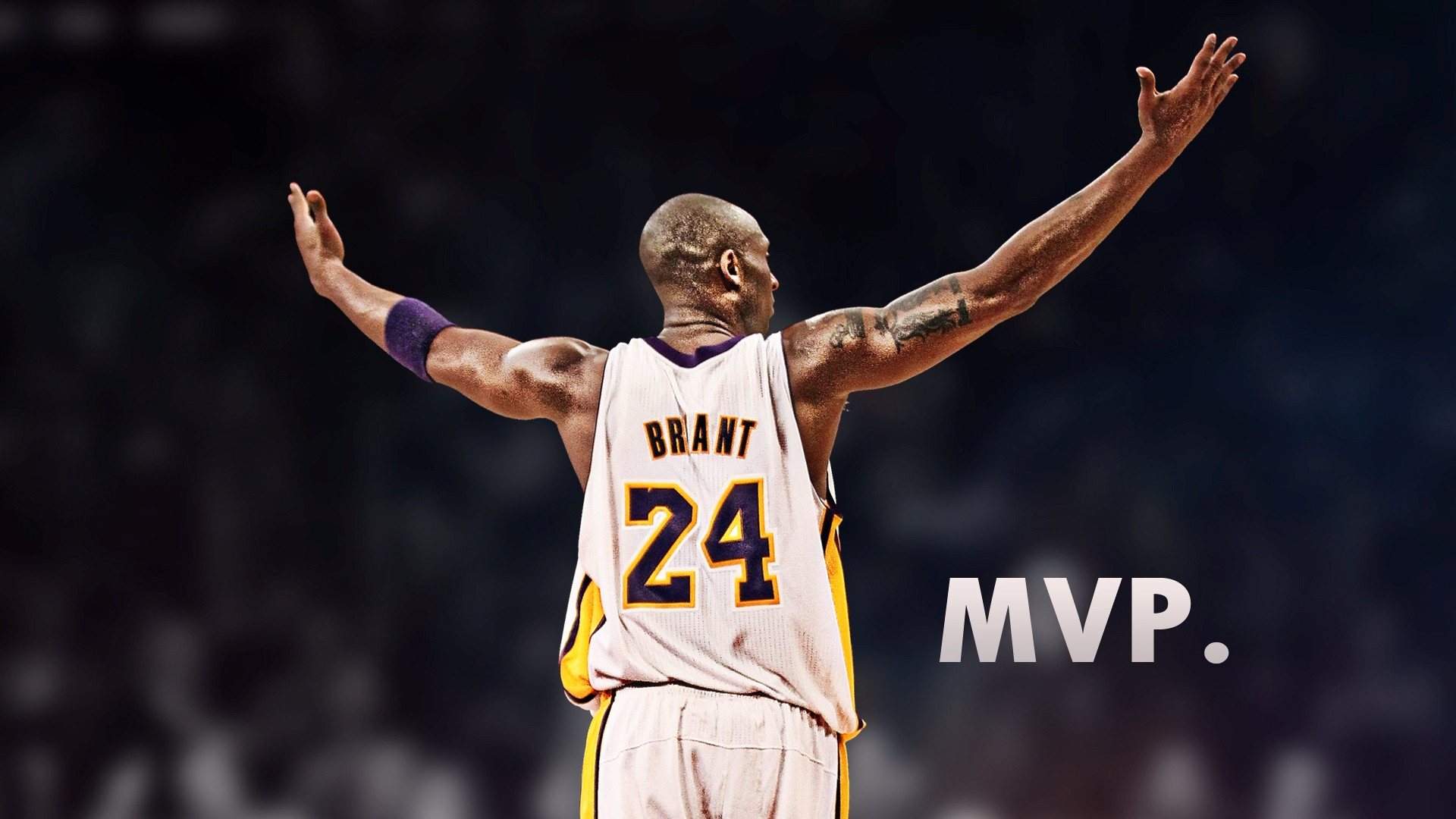 Kobe Bryant, Los Angeles Lakers, MVP, Braccia alzate, 1920x1080, immagine di sfondo