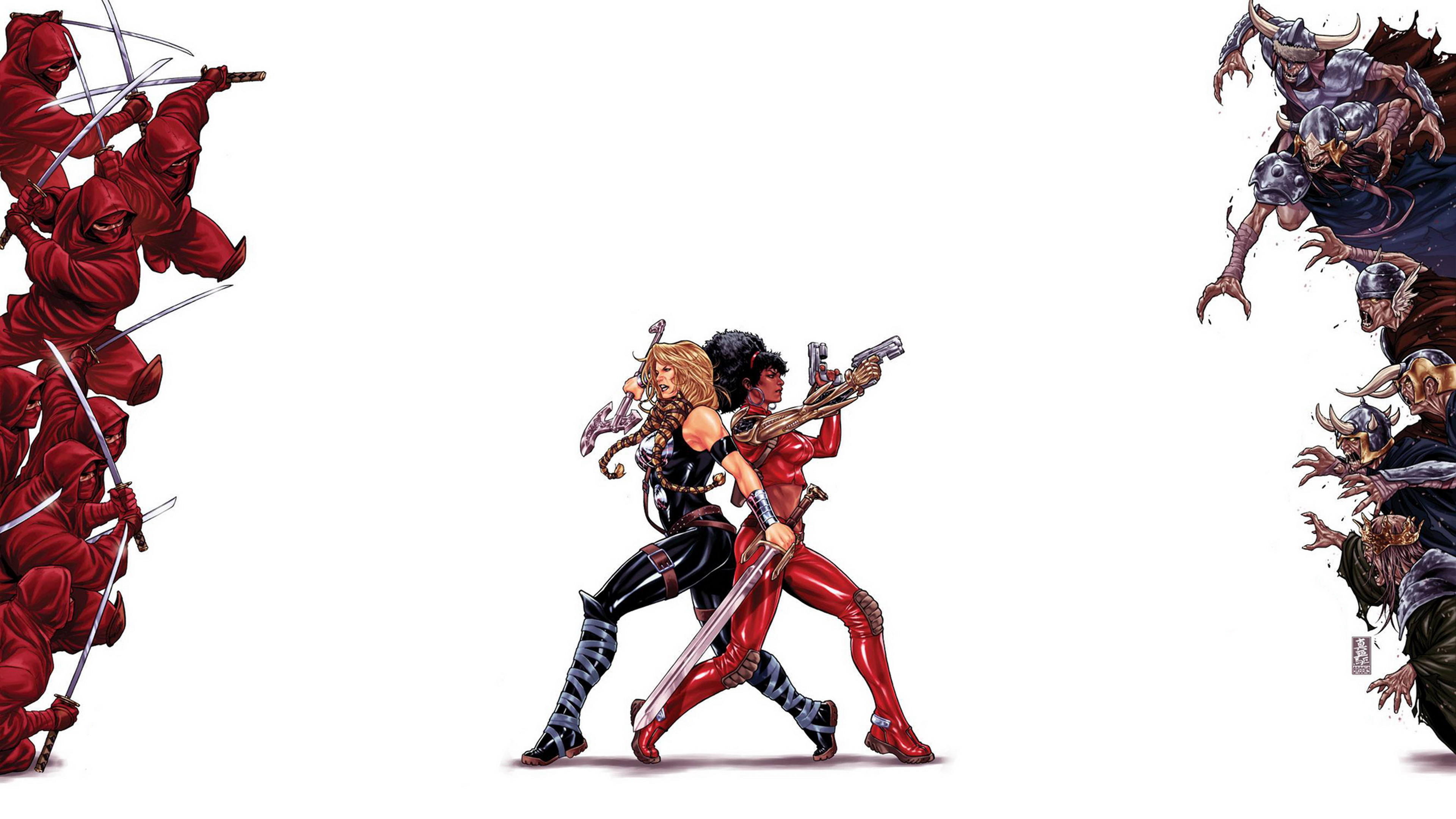 Elektra, Marvel Comics, Spade, 4K, sfondo per PC e portatile