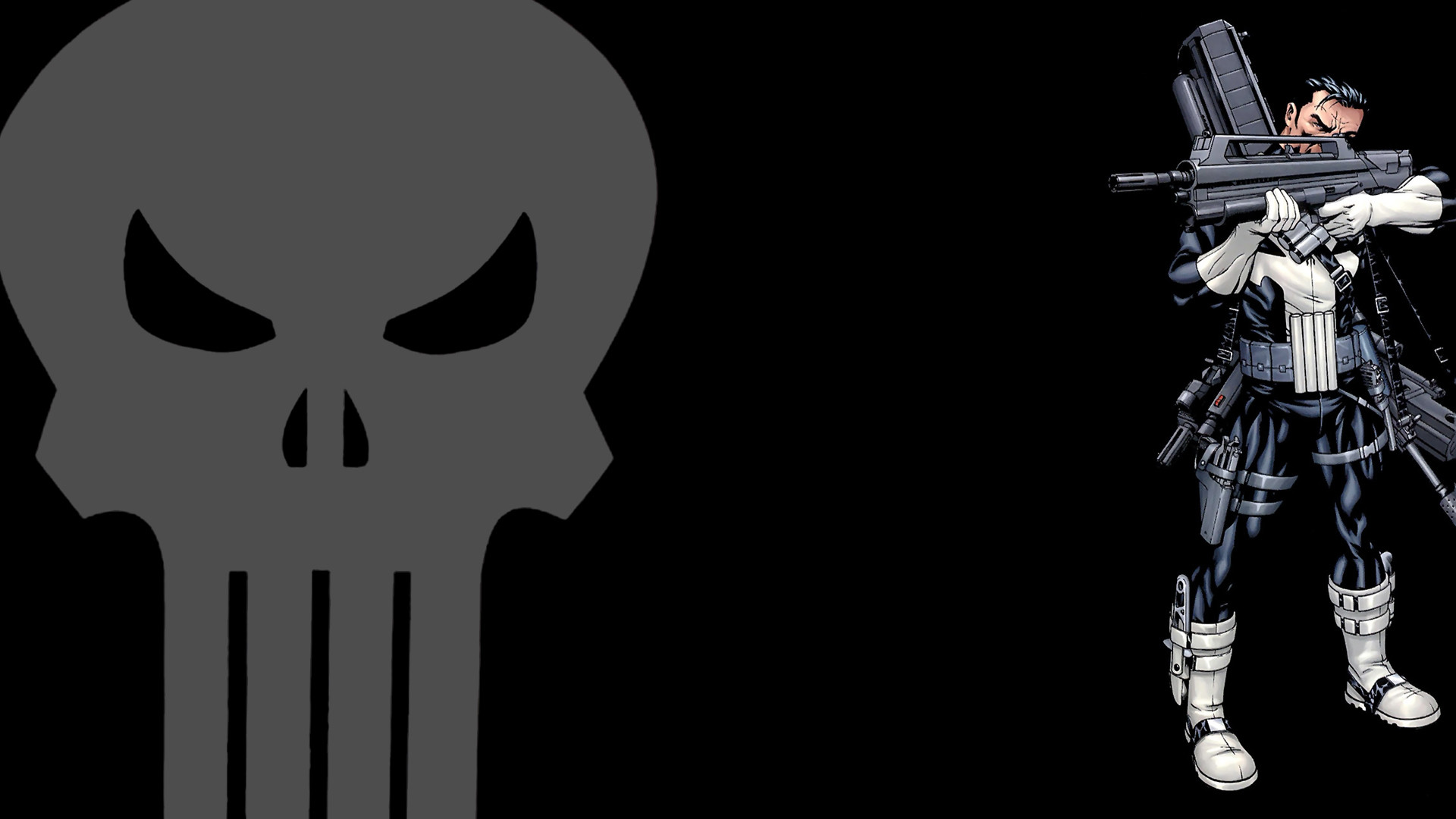 Frank Castle, Teschio del Punitore, The Punisher, Fumetto, Marvel, sfondo Full HD per portatile