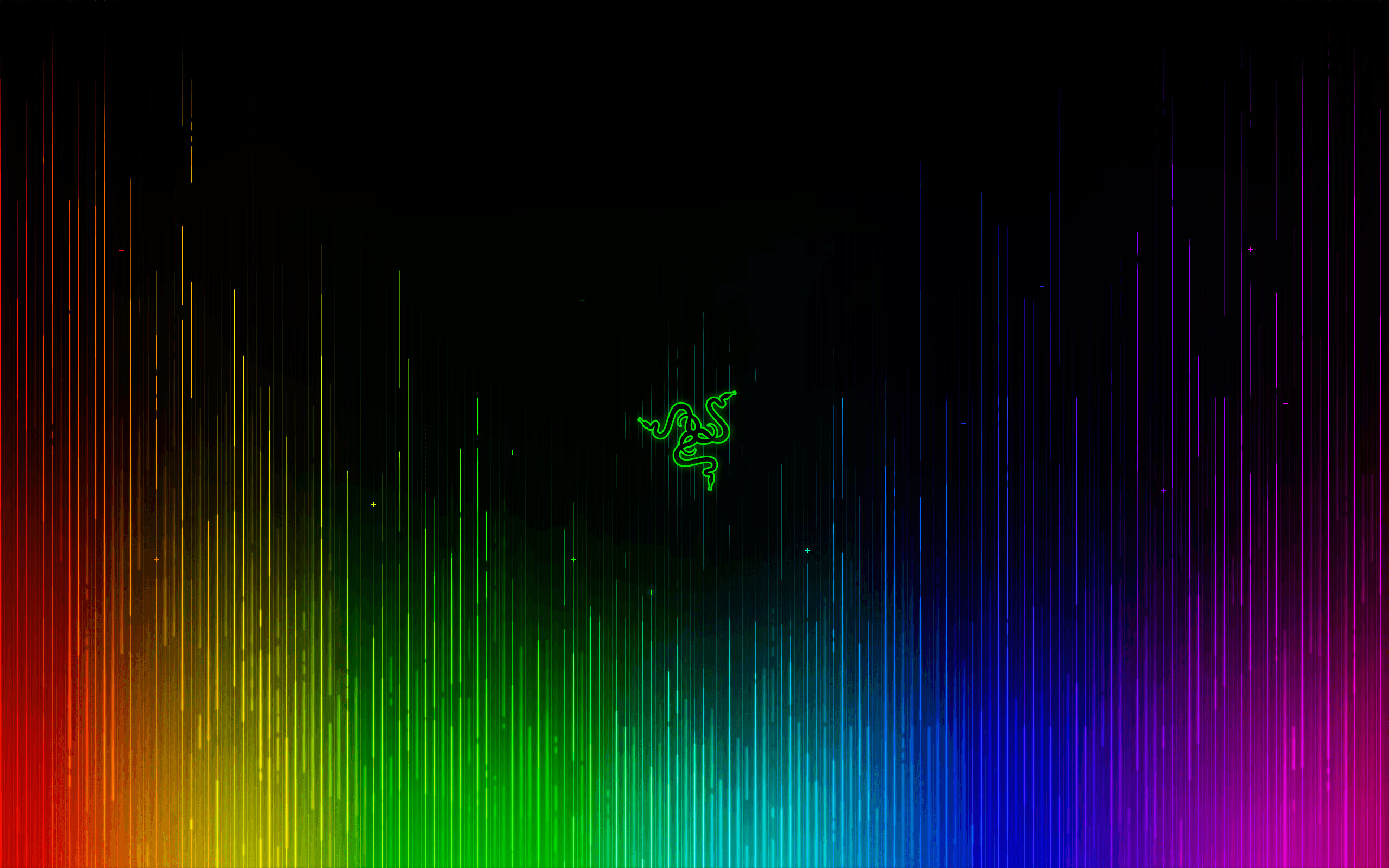 Razer, Logo Razer, Equalizzatore, Arcobaleno, Razer Chroma, 2560x1600, sfondo MacBook Pro