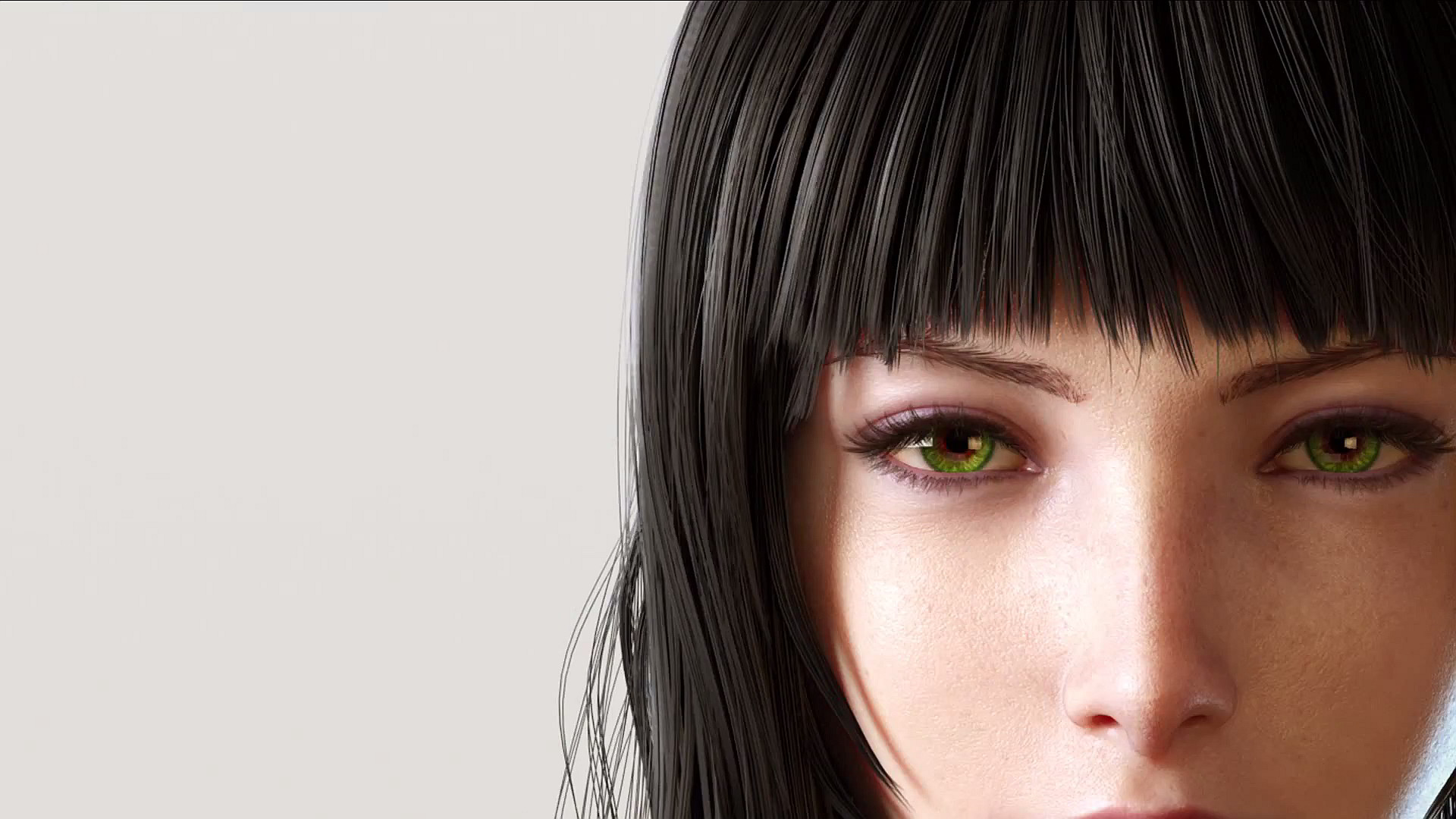 Gentiana, Final Fantasy XV, Primo piano, Occhi verdi, 1920x1080, immagine di sfondo