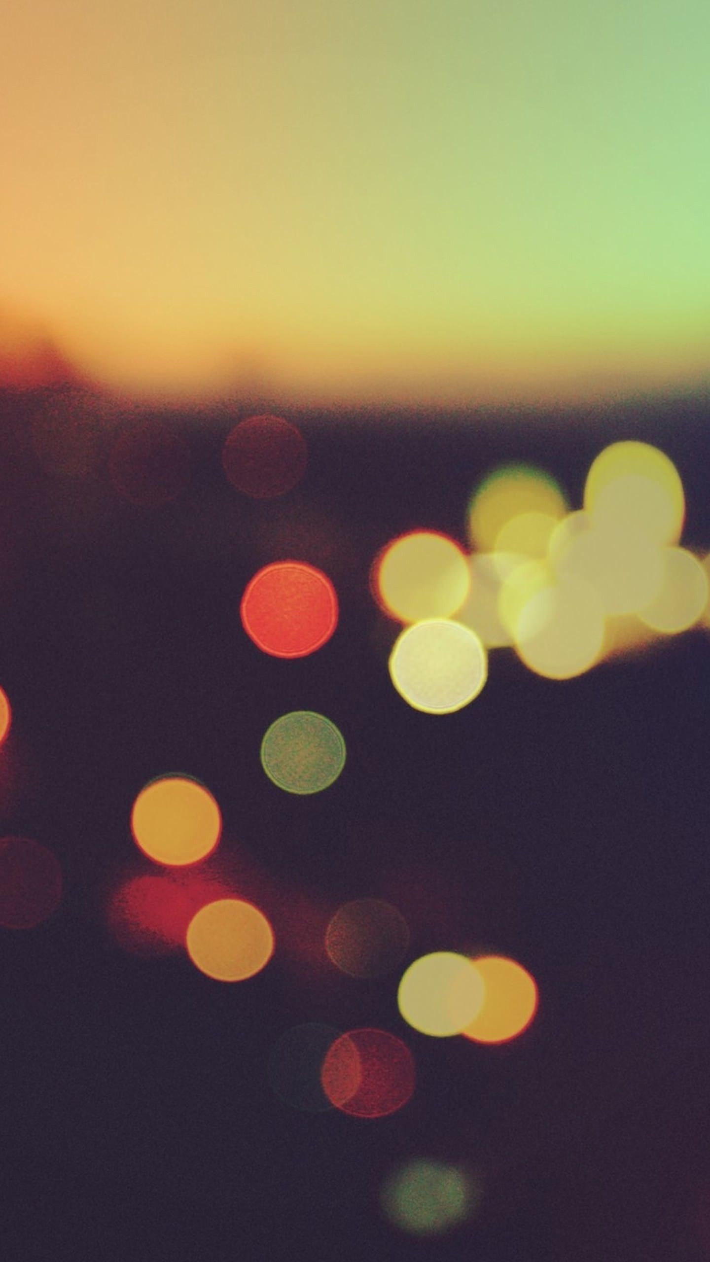 Bokeh, Luci sfocate, Tramonto, sfondo QHD+ per smartphone