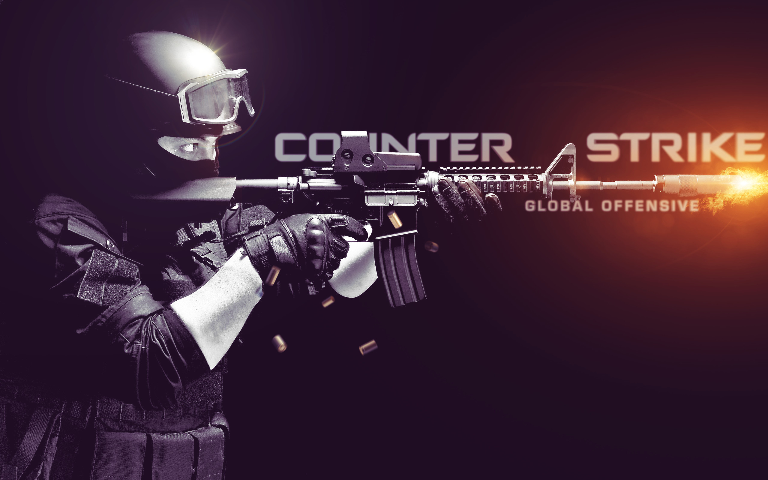 Counter-Strike: Global Offensive, Antiterrorista, M4A1, Viola, 2560x1600, sfondo per PC