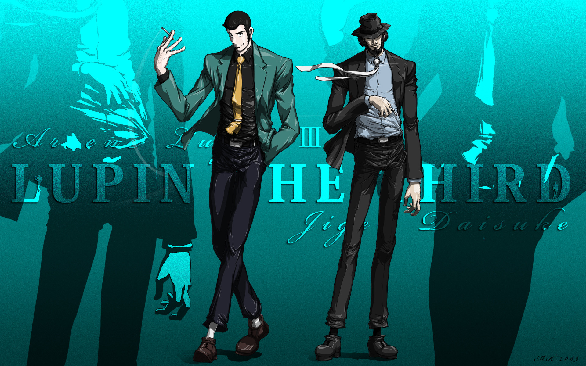Lupin III, Daisuke Jigen, Azzurro, 1920x1200, wallpaper desktop