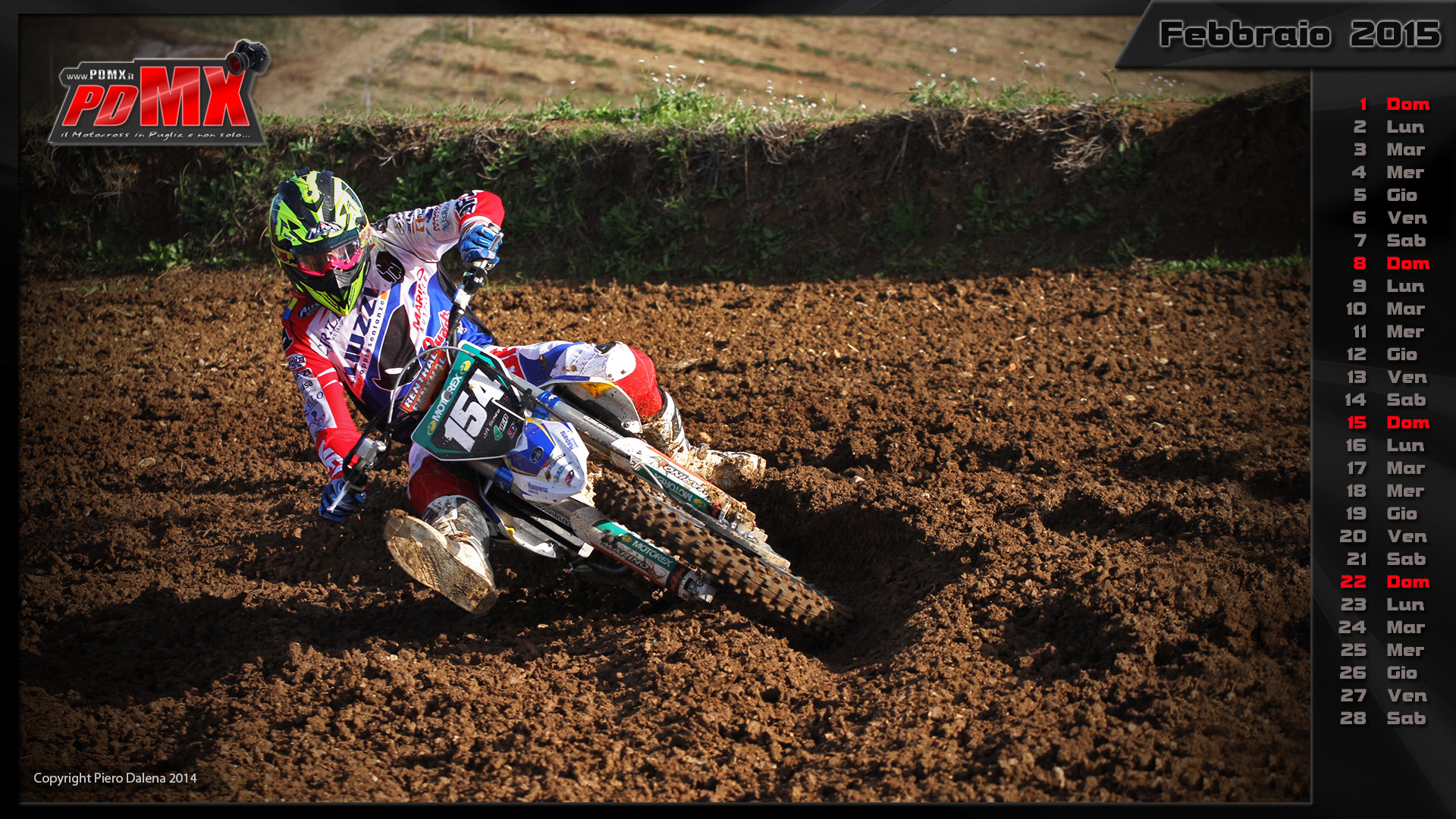 Yamaha YZ, Motocross, Calendario, Febbraio 2015, Terra, Full HD, sfondo Windows 11