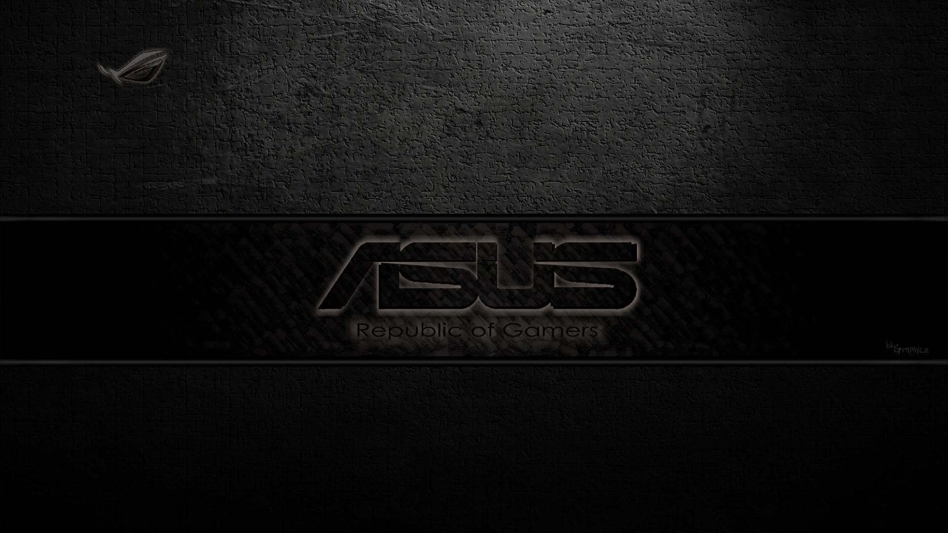 ASUS, Republic of Gamers, Logo, Grigio scuro, Full HD, sfondo per il tuo desktop