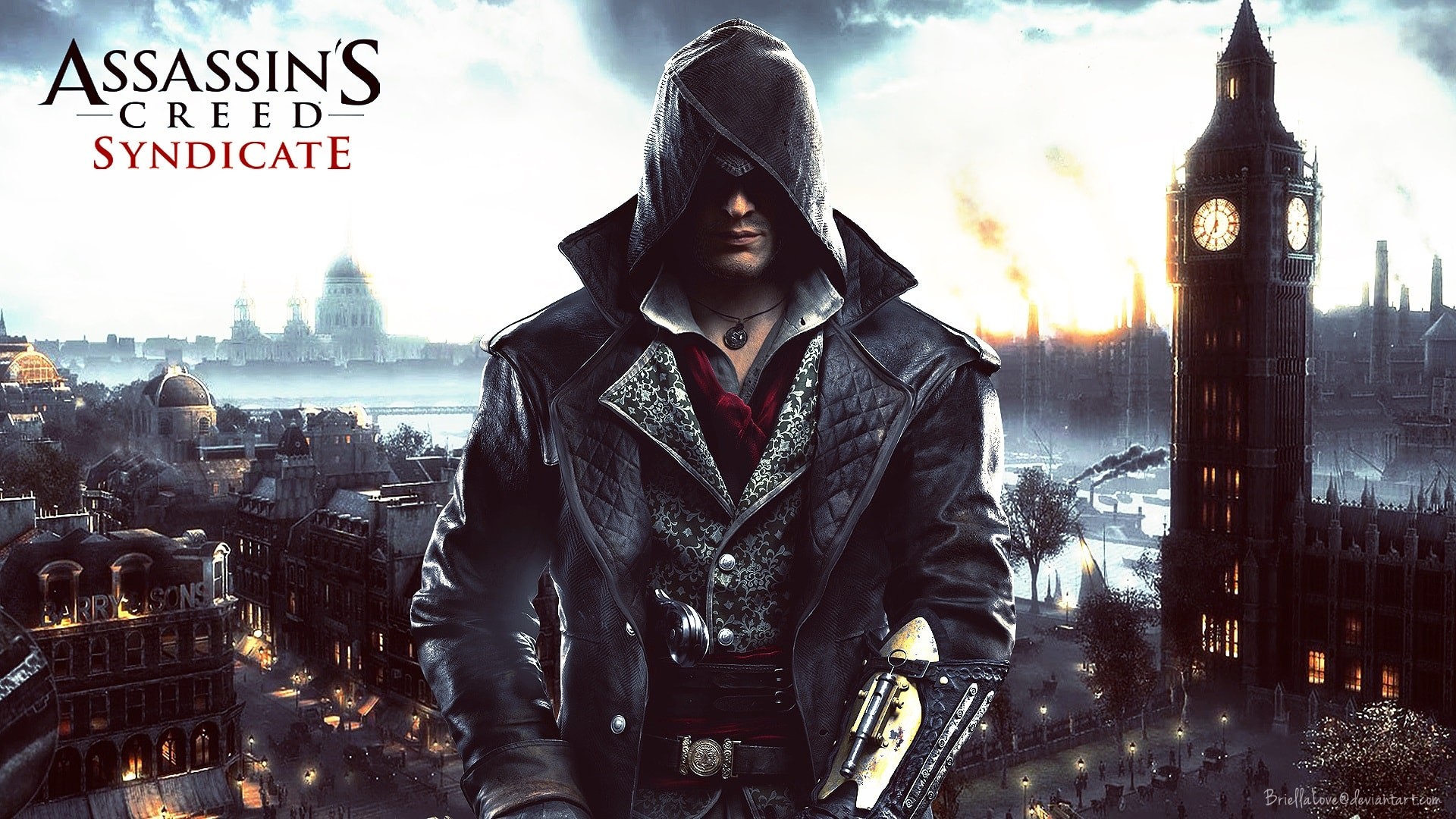 Jacob Frye, Assassin's Creed Syndicate, Londra, Big Ben, Notte, Full HD, sfondo per portatile