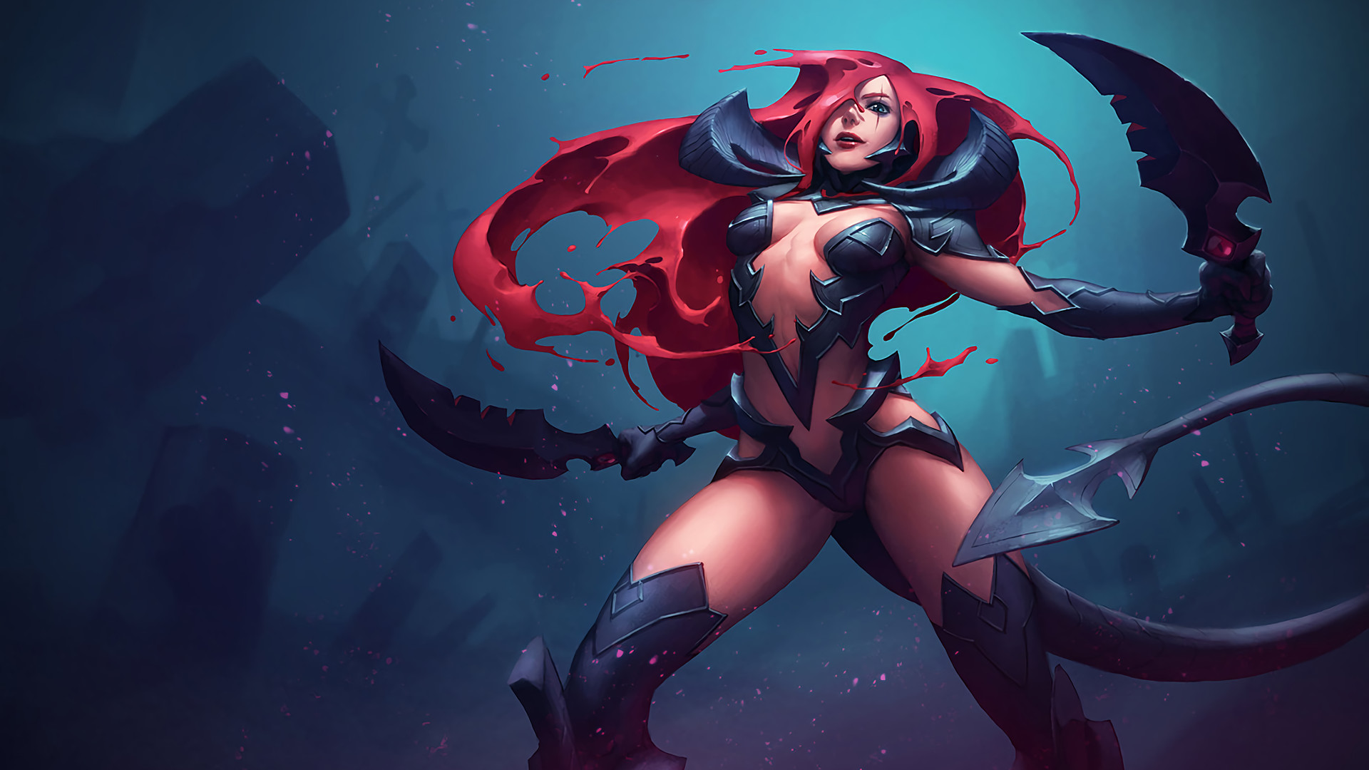 Katarina, League of Legends, Fan art, Lame, Full HD, sfondo per PC e portatile