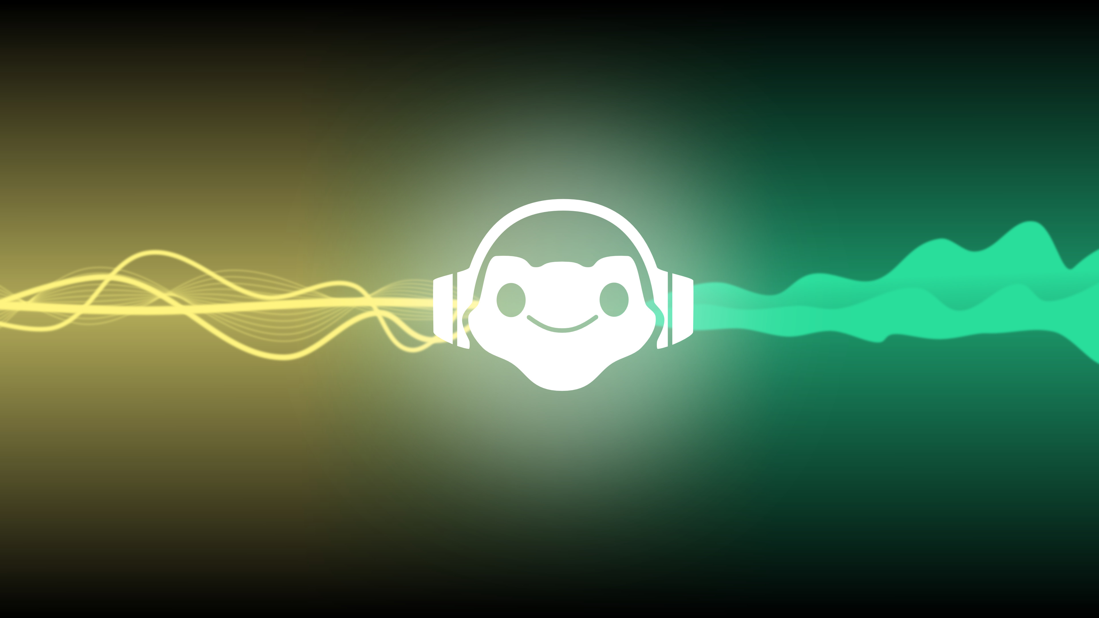 Lúcio, Overwatch, Logo, Onda sonora, Sfondo verde, 3840x2160, wallpaper desktop