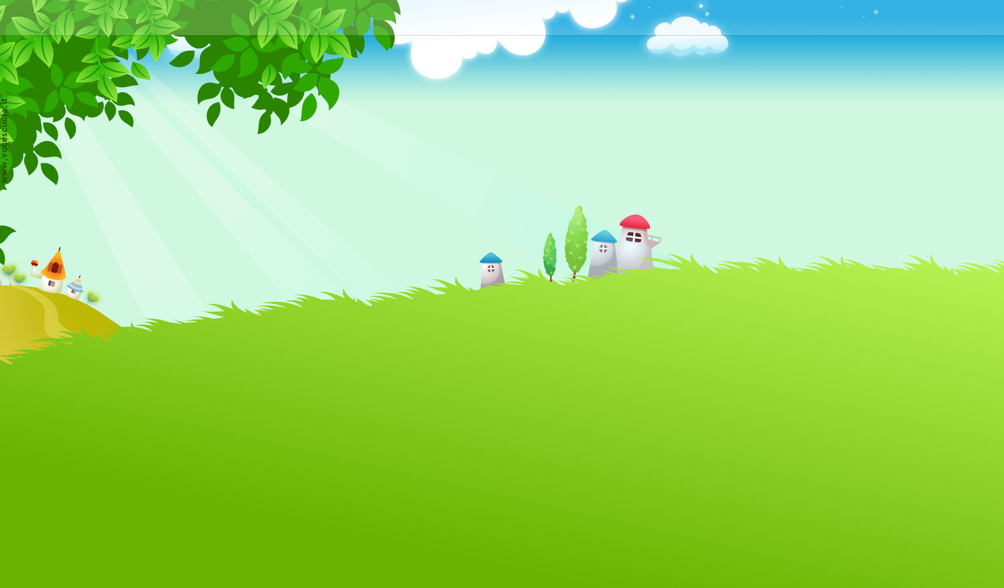 Prato, Illustrazione, Cartone, Verde, Full HD, sfondo per PC