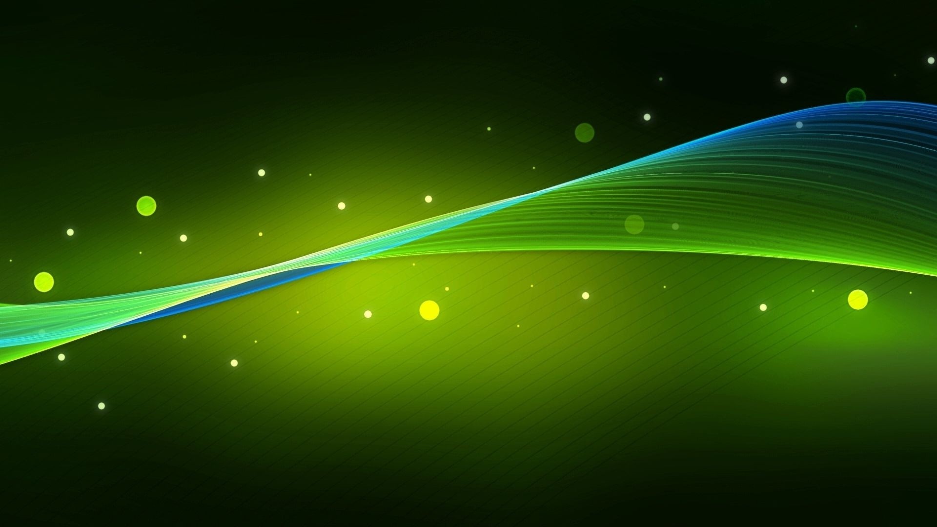 Onda luminosa, Astratto, Verde, Bokeh, immagine di sfondo PC