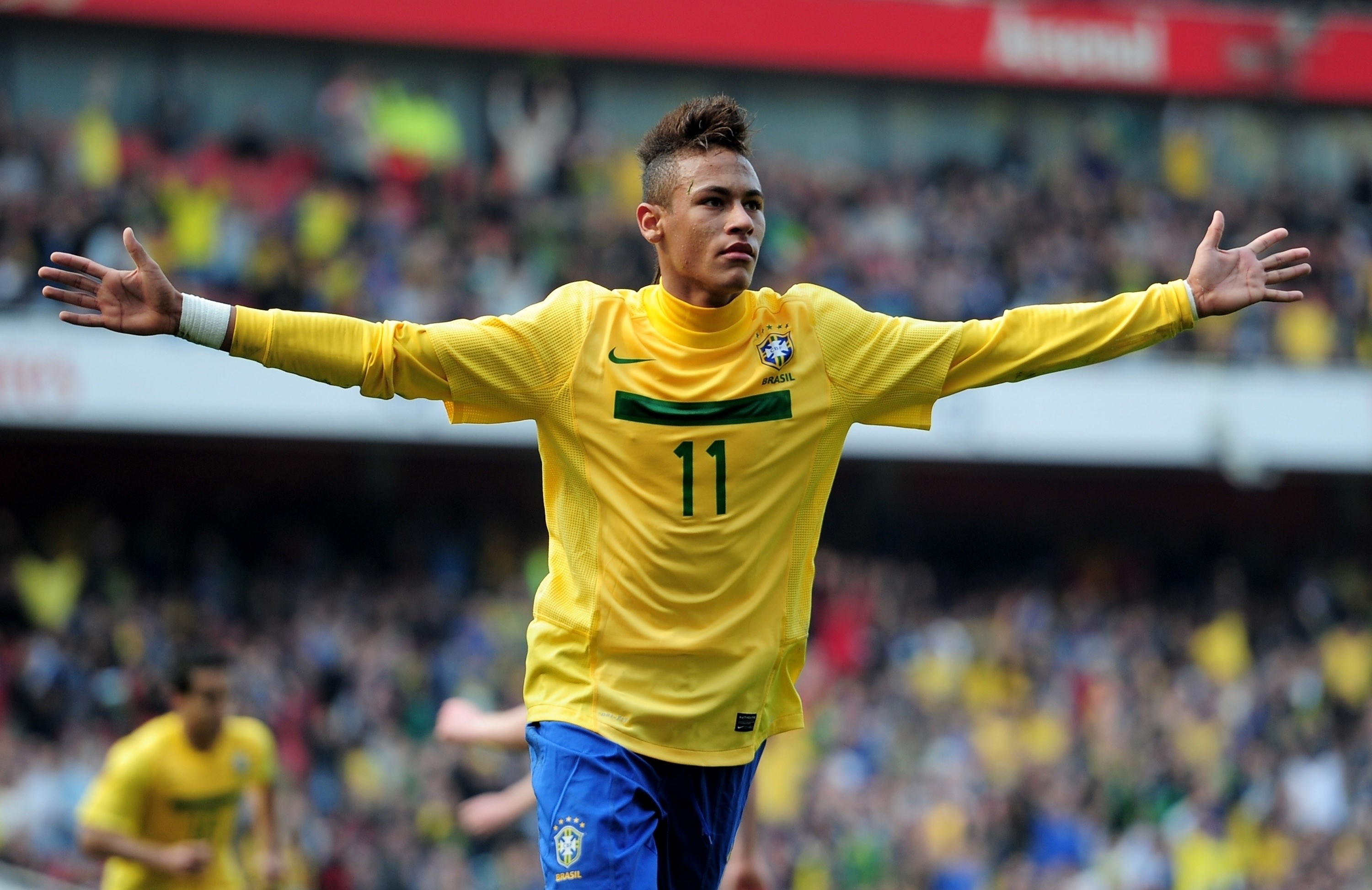 Neymar, Nazionale brasiliana, Esultanza, Numero 11, 2K, sfondo per portatile