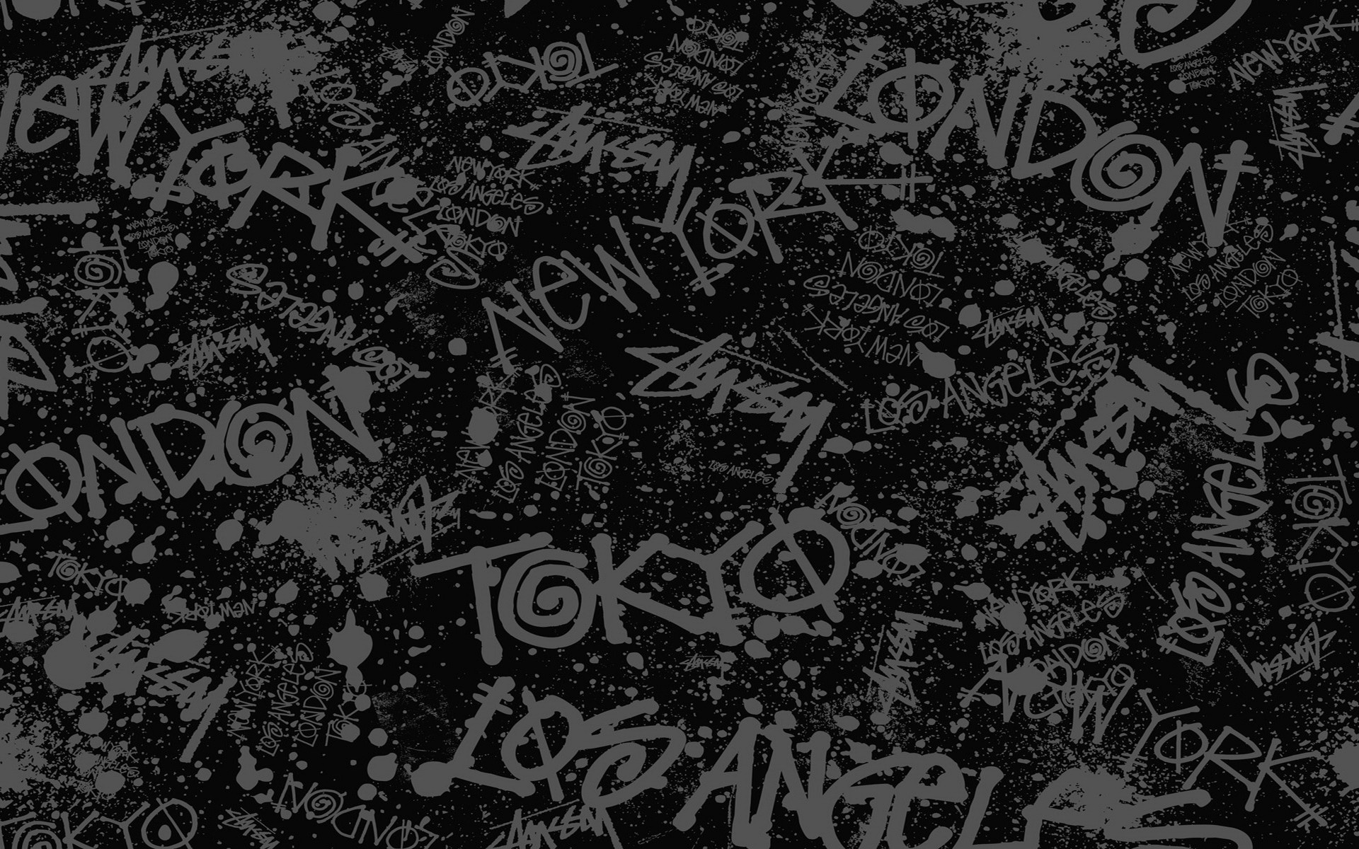 Stüssy, Tipografia, Tokyo, Londra, Nero, 1920x1200, sfondo per PC