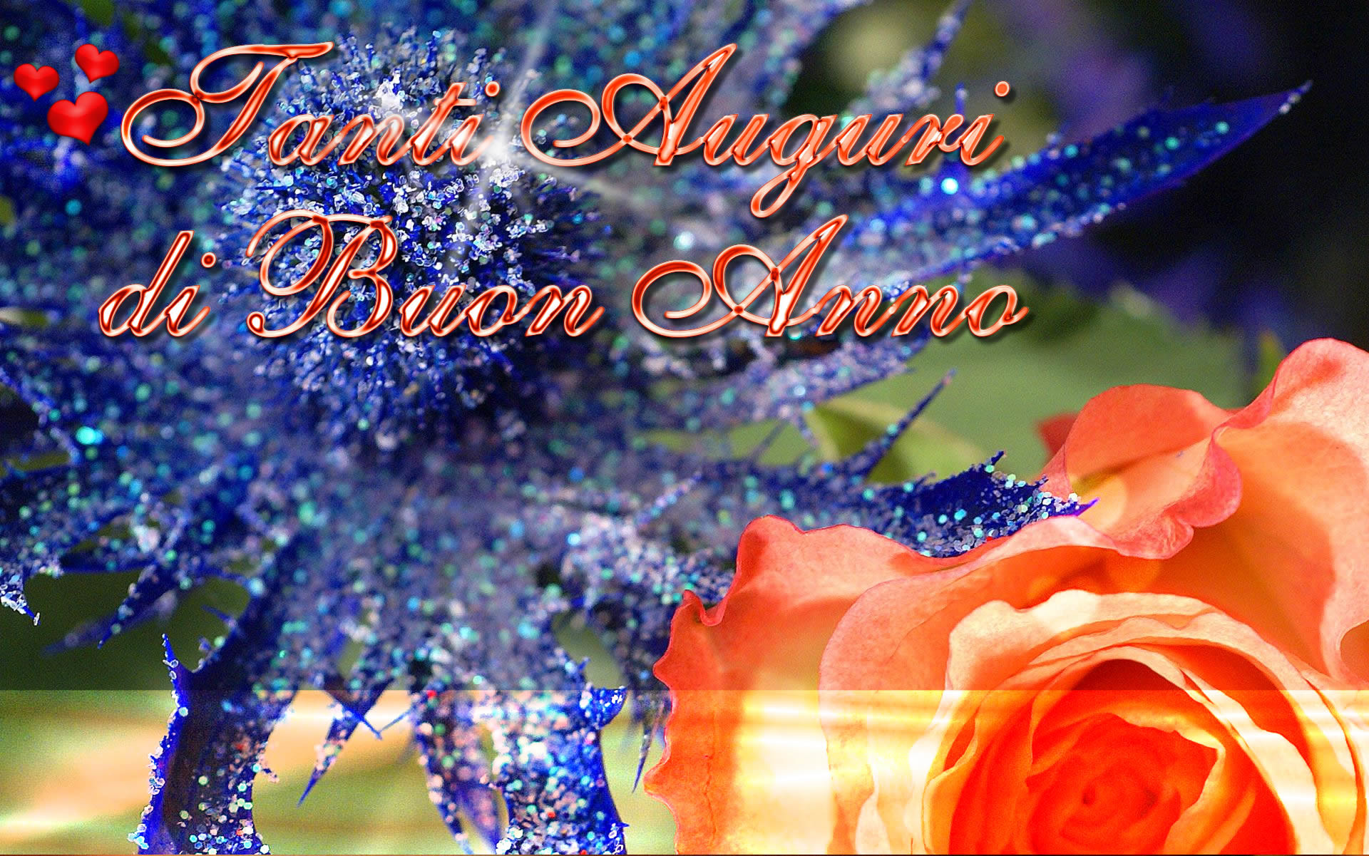 Tanti Auguri di Buon Anno, Rosa arancione, Capodanno, Glitter, 1920x1201, sfondo MacBook Pro