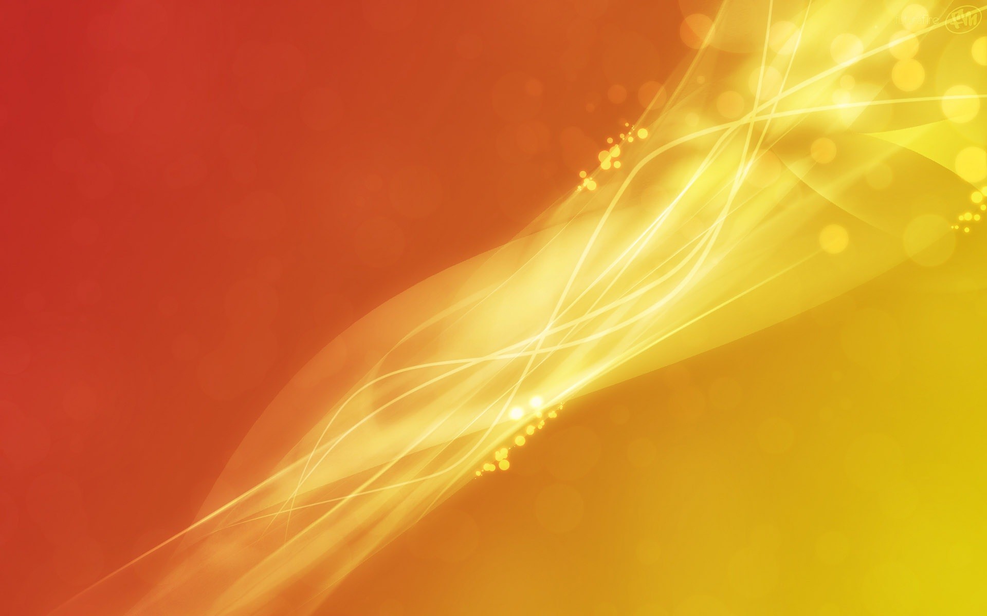 Onde luminose, Arancione, Giallo, Astratto, Full HD, sfondo per portatile