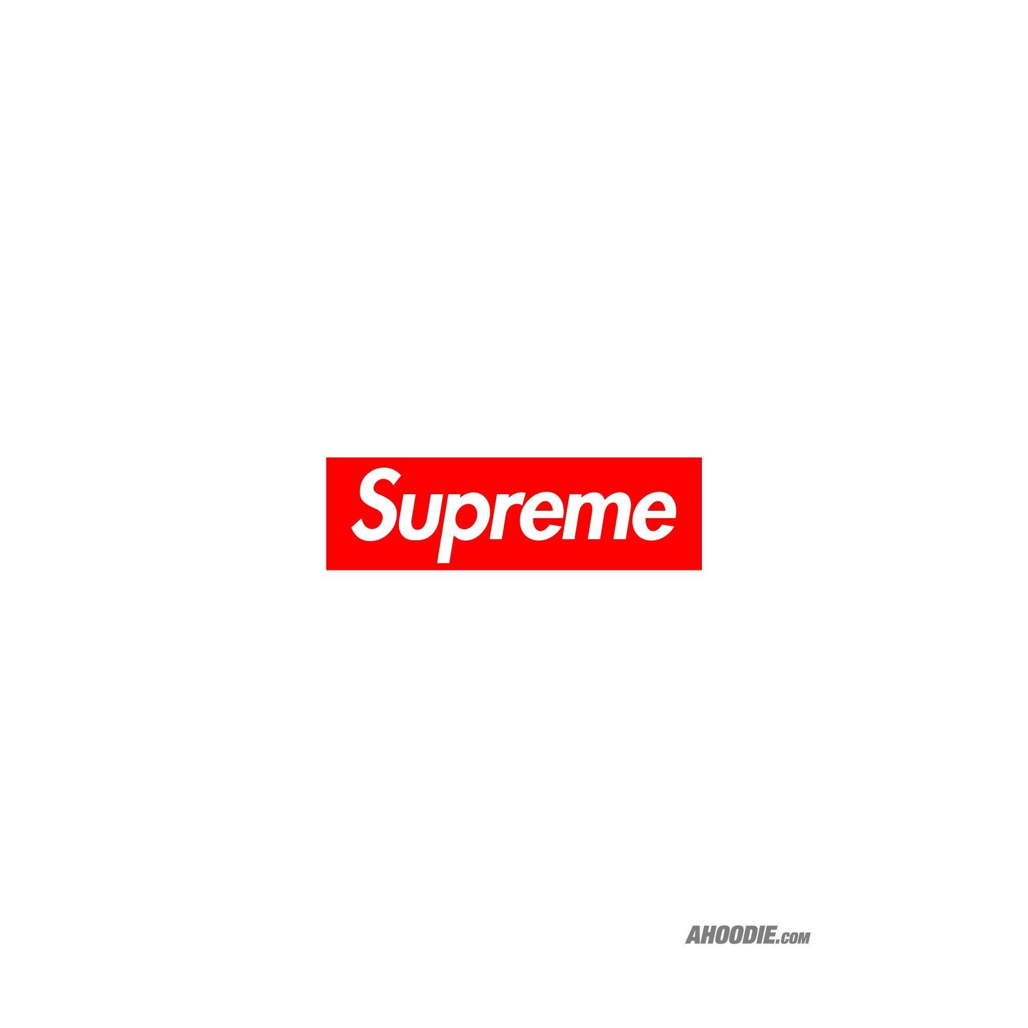 Logo Supreme, Supreme, Sfondo bianco, Minimalismo, Full HD, schermata di blocco iPad
