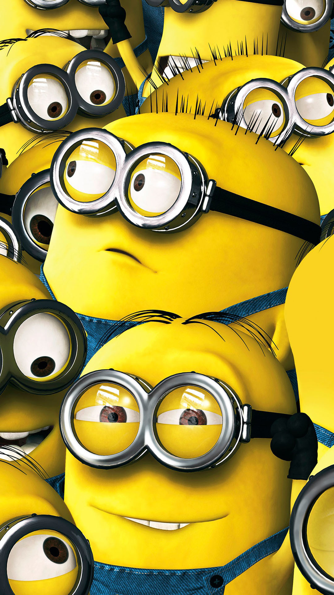 Minion, Folla, Occhialoni, Giallo, Full HD, sfondo per iPhone e Android