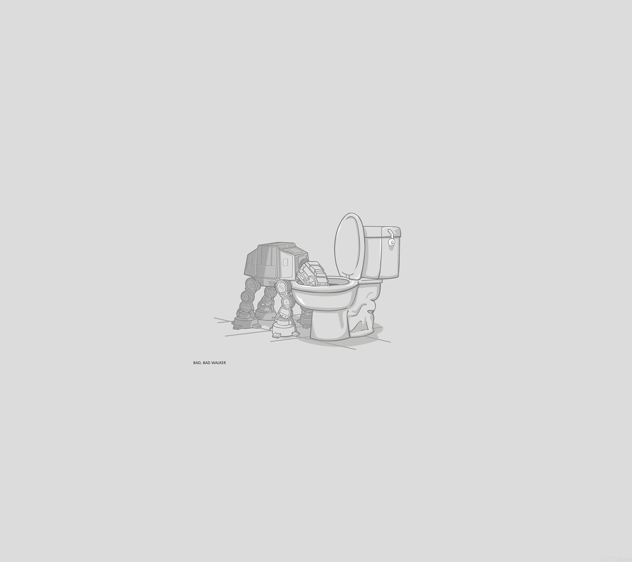 AT-AT, Star Wars, Water, Minimalismo, Sfondo grigio, Full HD, schermata di blocco iPad