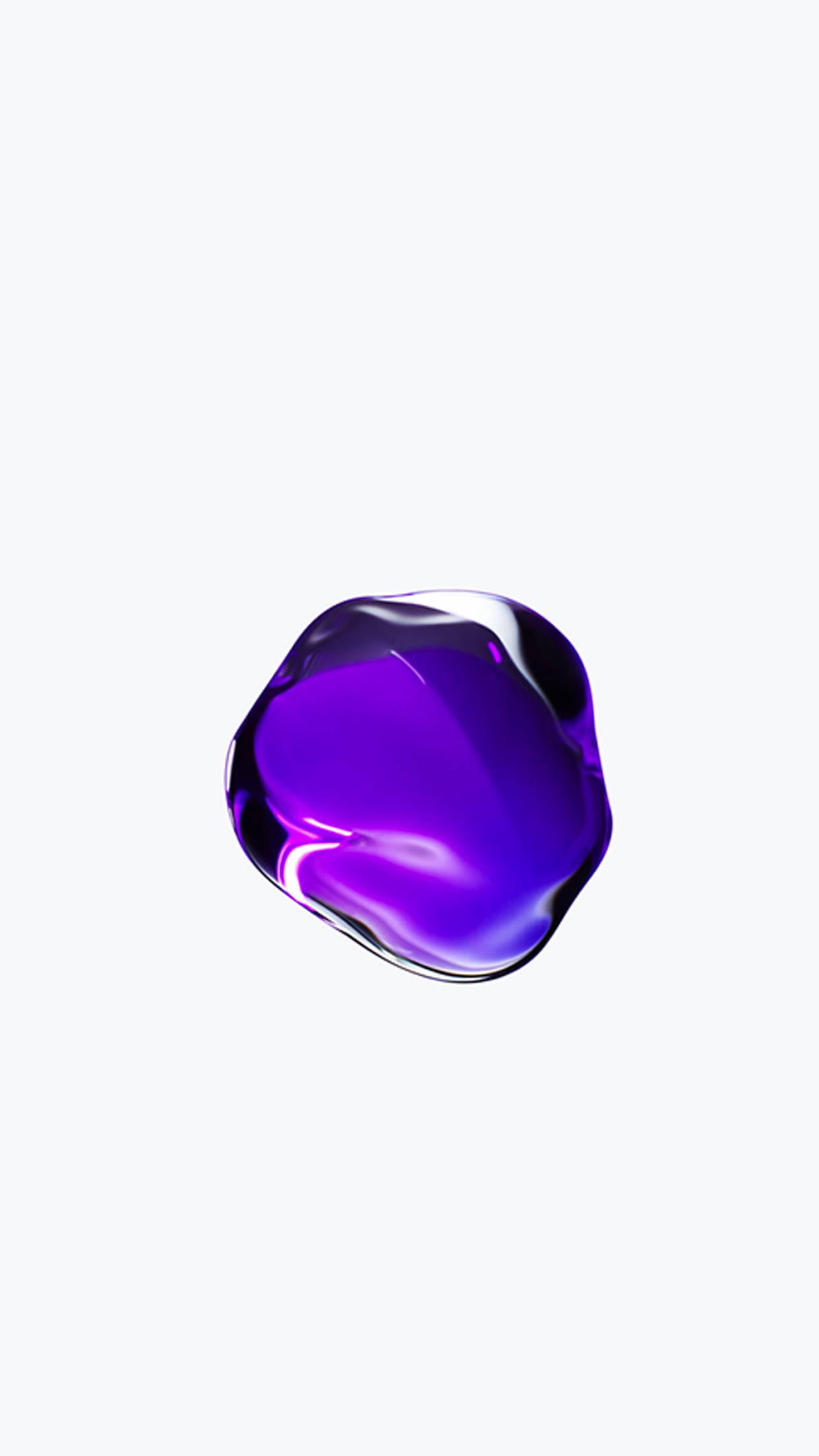 iPhone 7, Goccia viola, Sfondo bianco, Full HD, schermata di blocco del cellulare