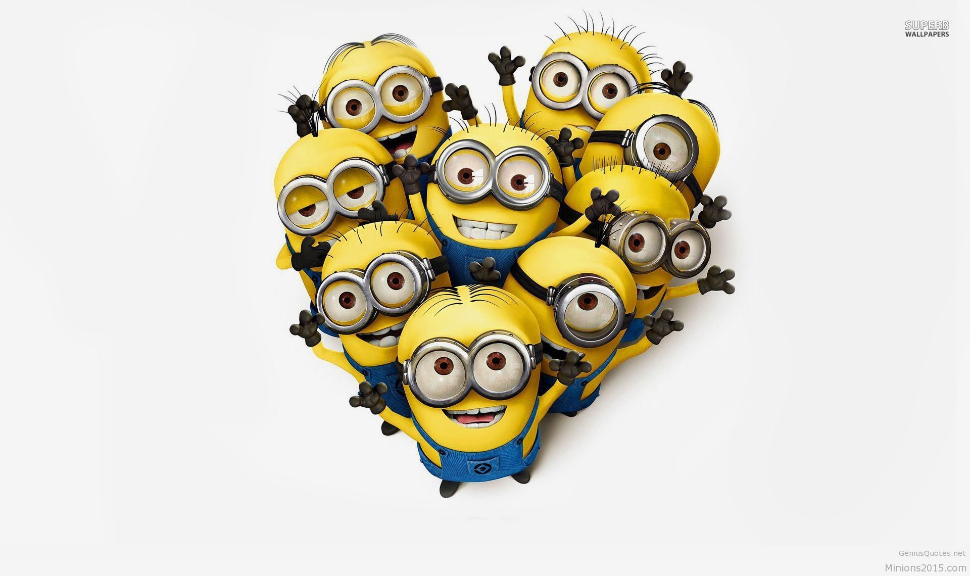Minions, Cuore, Gruppo, Full HD, sfondo desktop