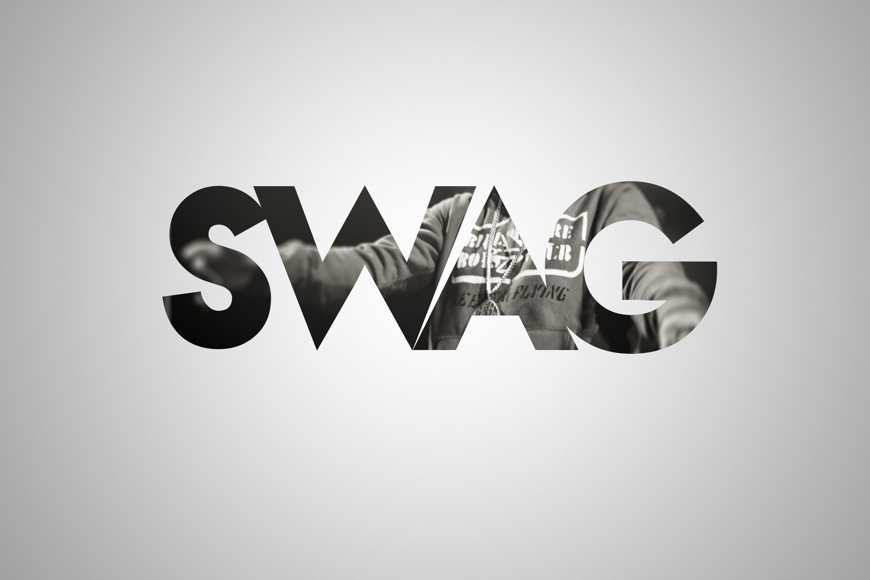 Swag, Scritta, Tipografia, Grigio, 2K, sfondo per portatile