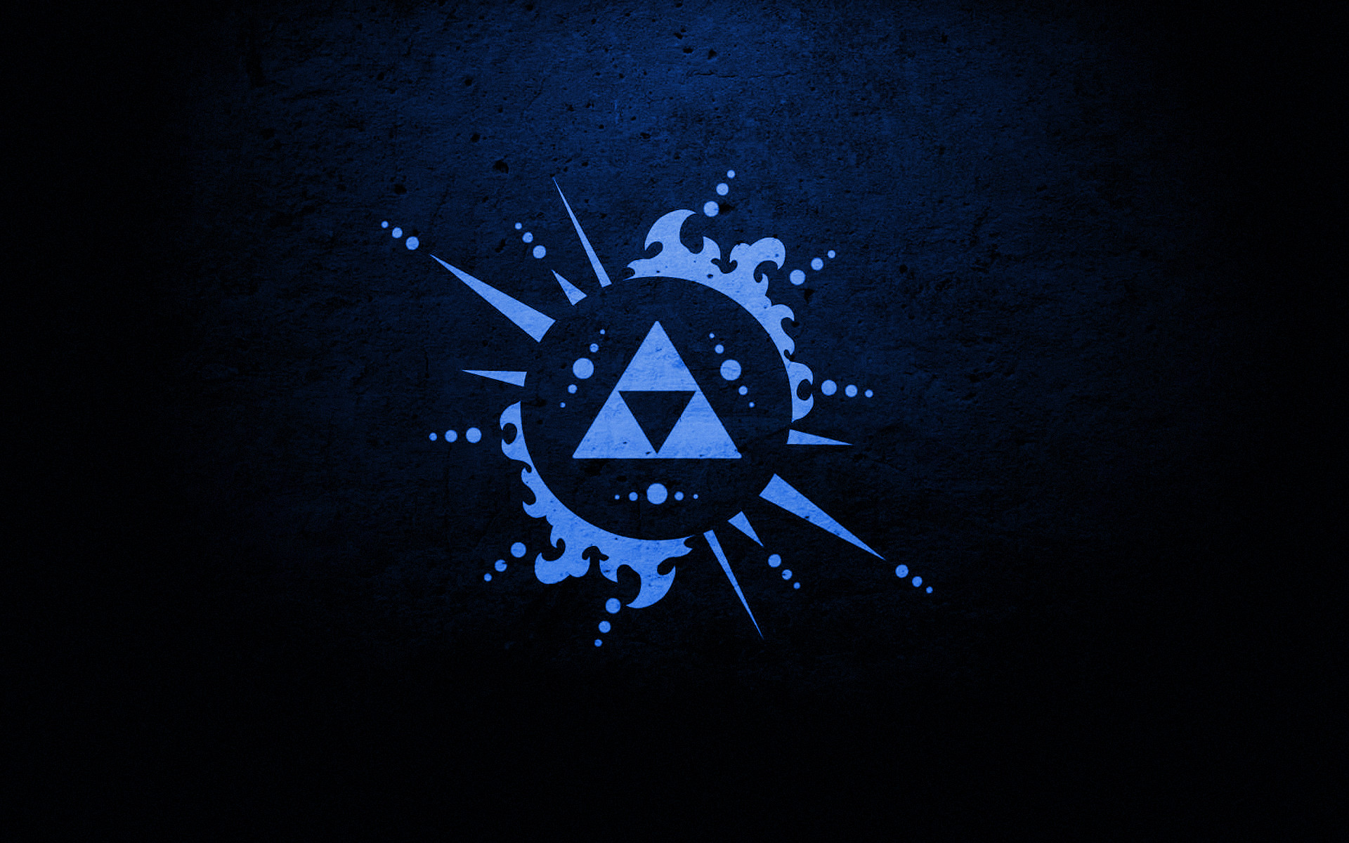 Triforza, The Legend of Zelda, Blu, Sfondo scuro, 1920x1200, wallpaper desktop