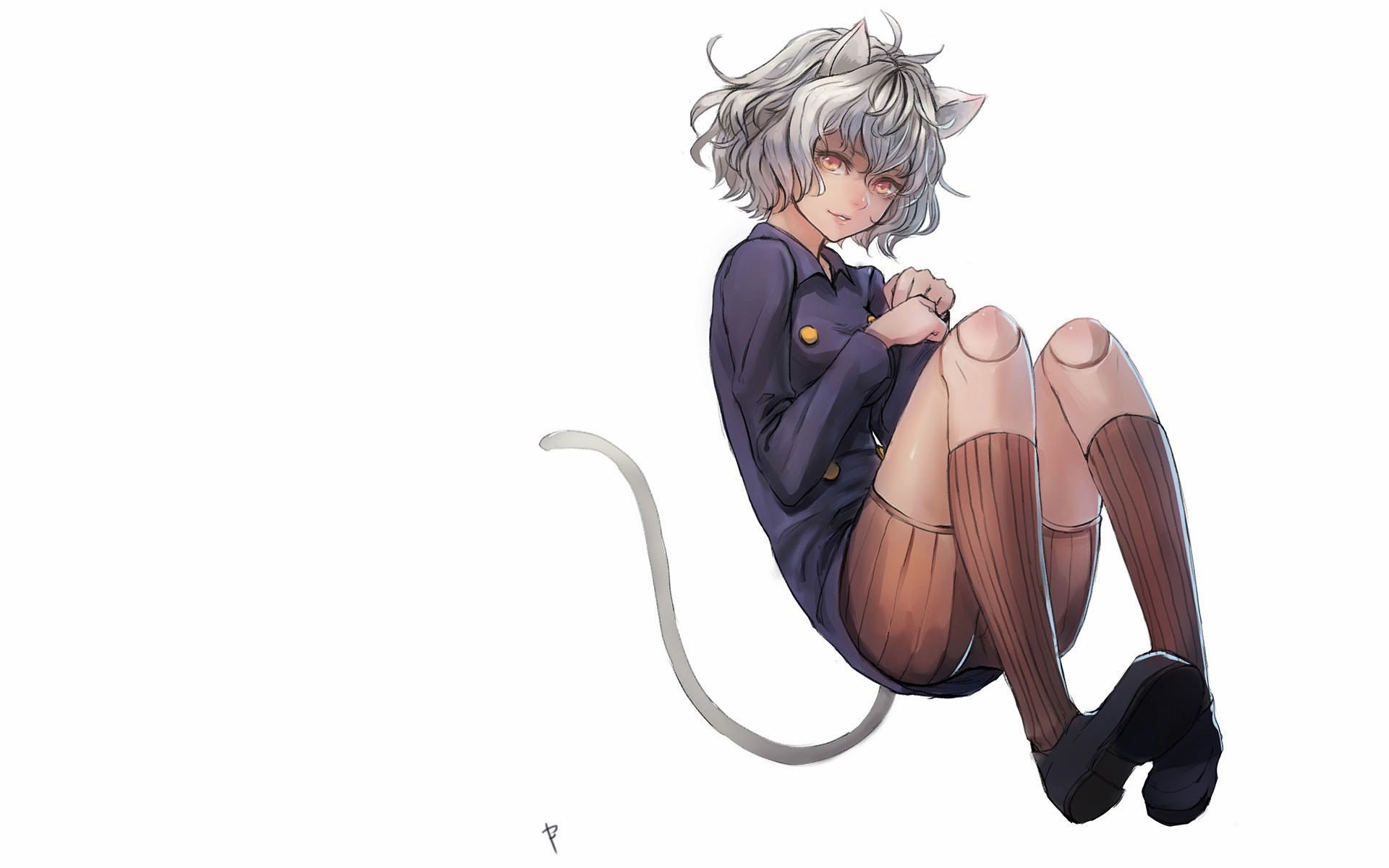 Neferpitou, Hunter x Hunter, Formica chimera, Sfondo bianco, 16:10 Full HD, wallpaper widescreen