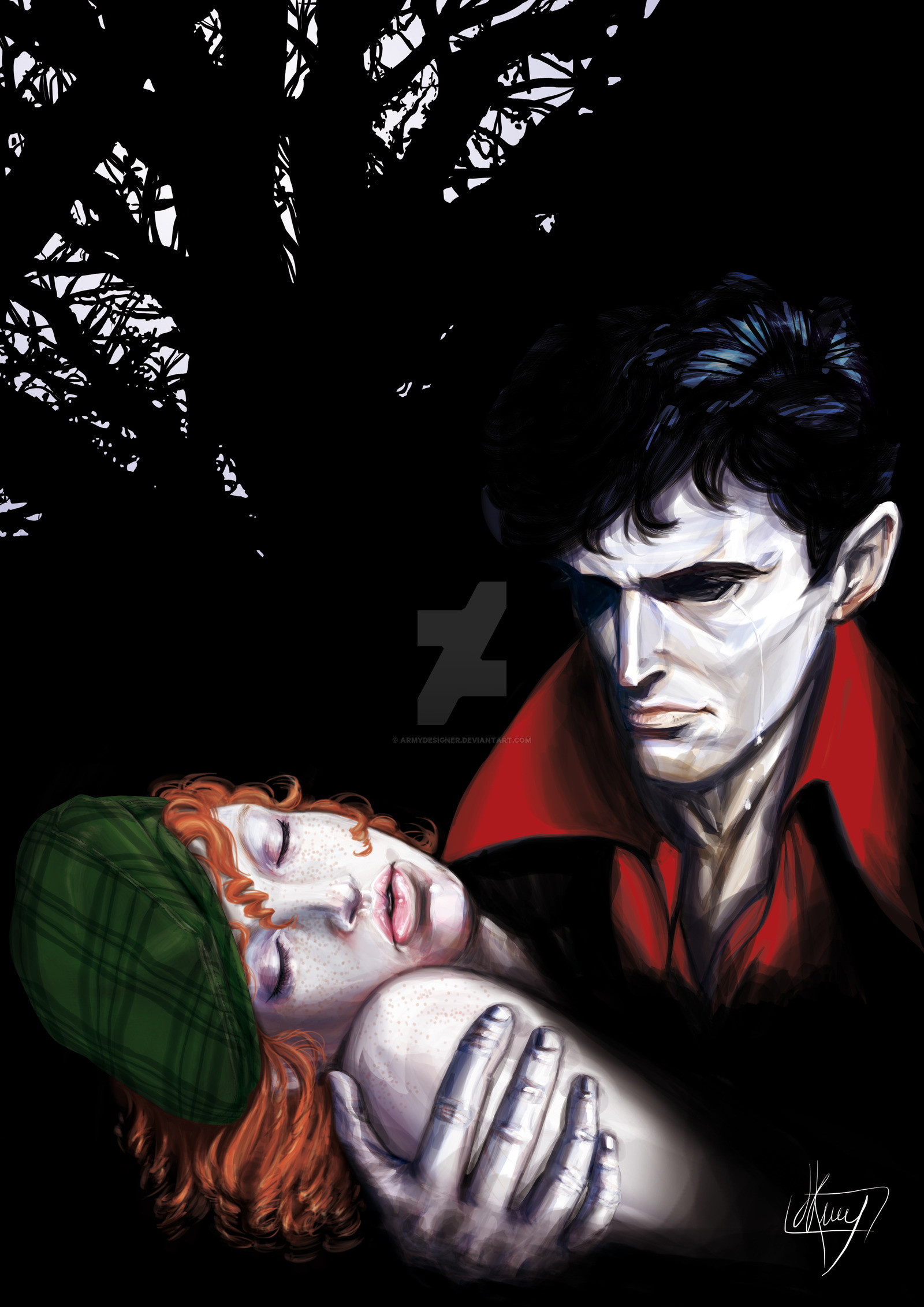 Dylan Dog, Ragazza, Notte, Illustrazione, sfondo per iPad e tablet
