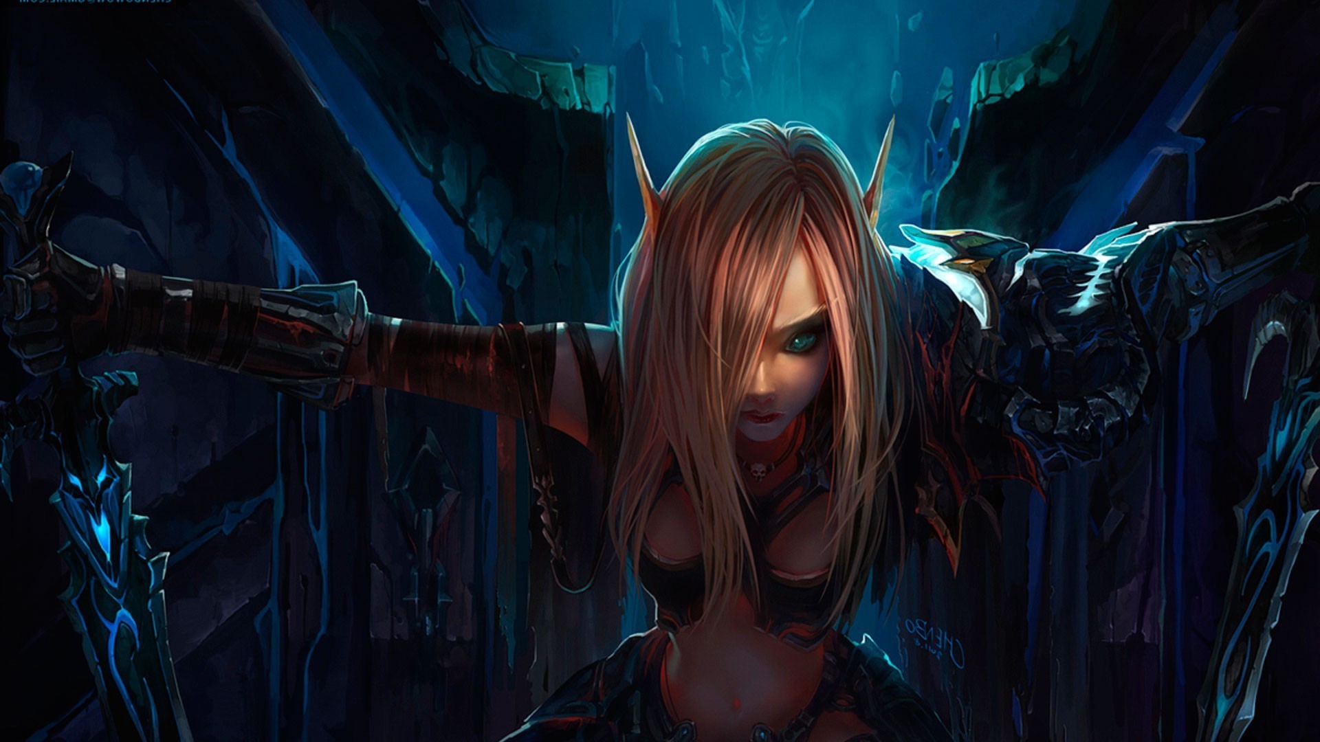 Elfa del sangue, World of Warcraft, Fantasy, Full HD, sfondo desktop