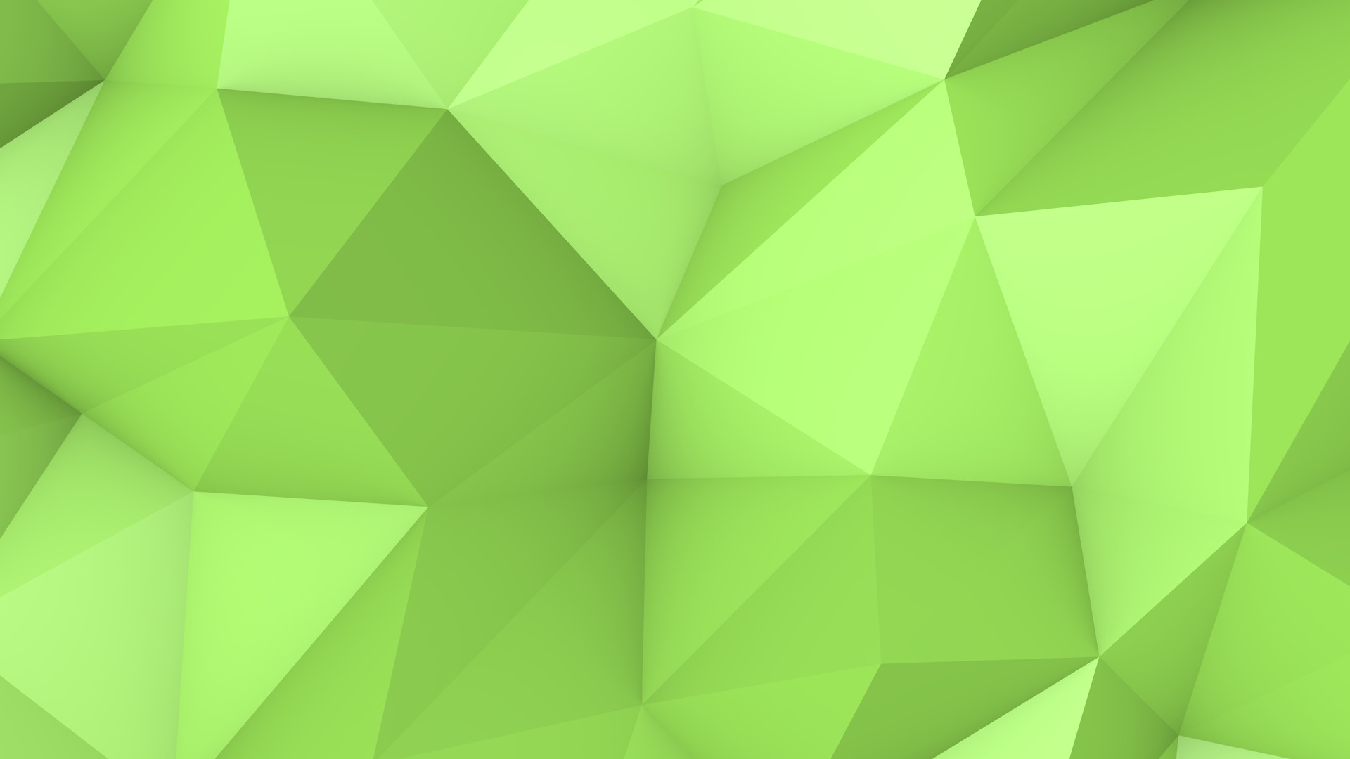 Low poly, Verde lime, Minimalista, 1920x1080, sfondo per PC