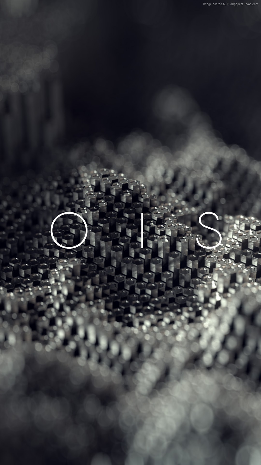 iOS, Logo, Texture, Grigio, immagine di sfondo iPhone